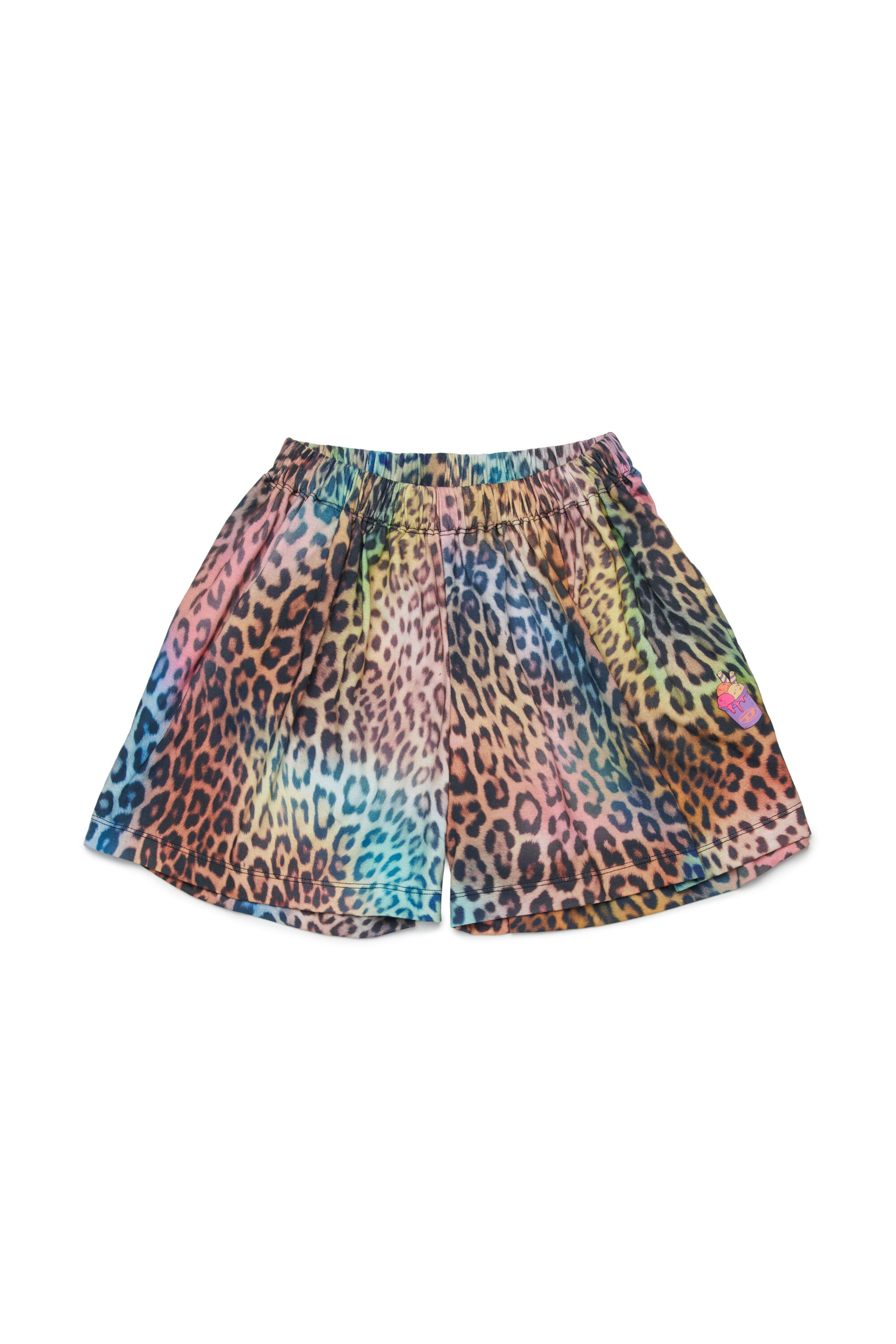 Fleece shorts with logo