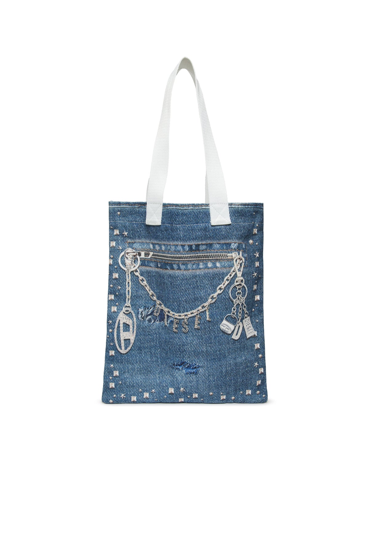 Bolso tote Wrisy con efecto denim
