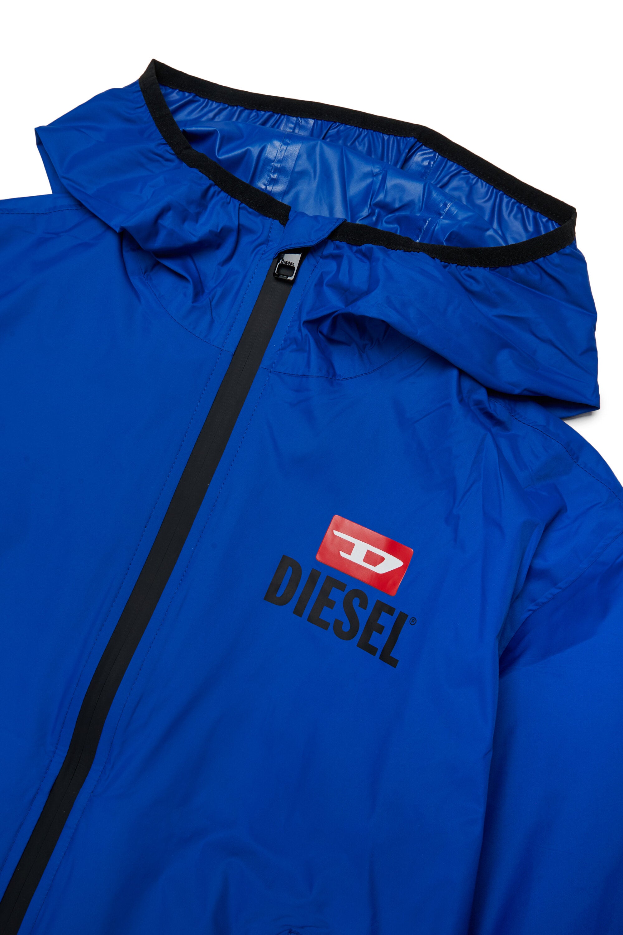 Windbreaker with printed logo