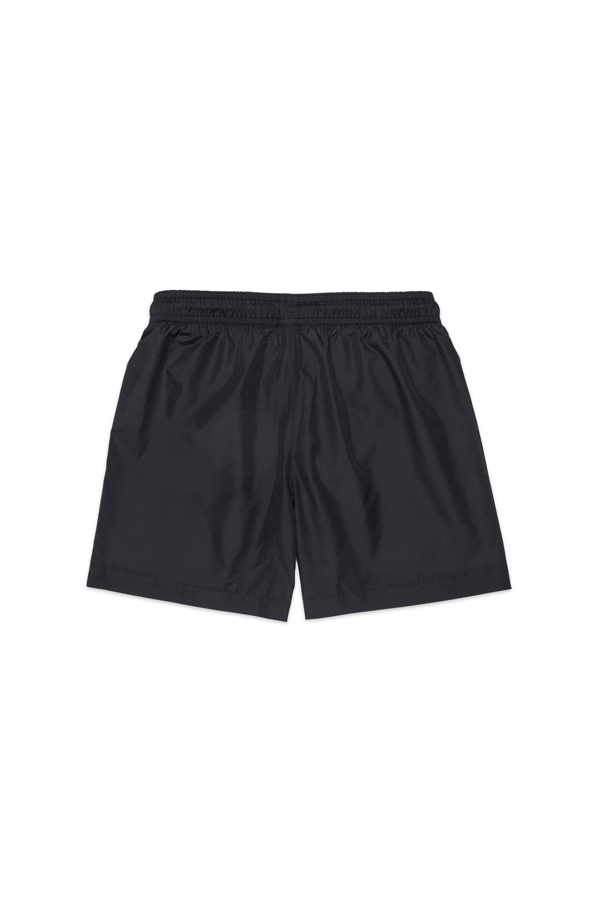Boxer swim trunks with logo