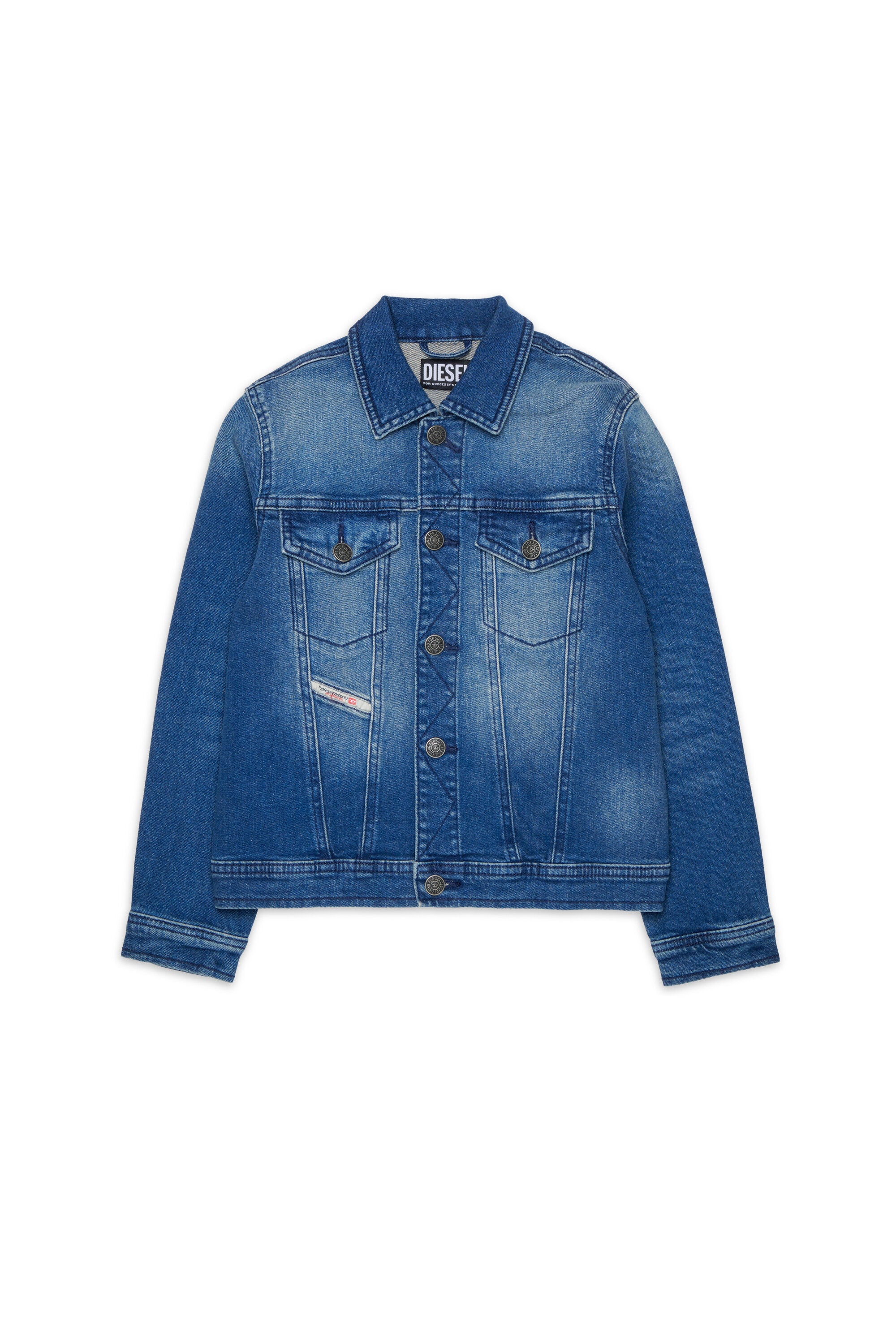 Denim jacket with logo