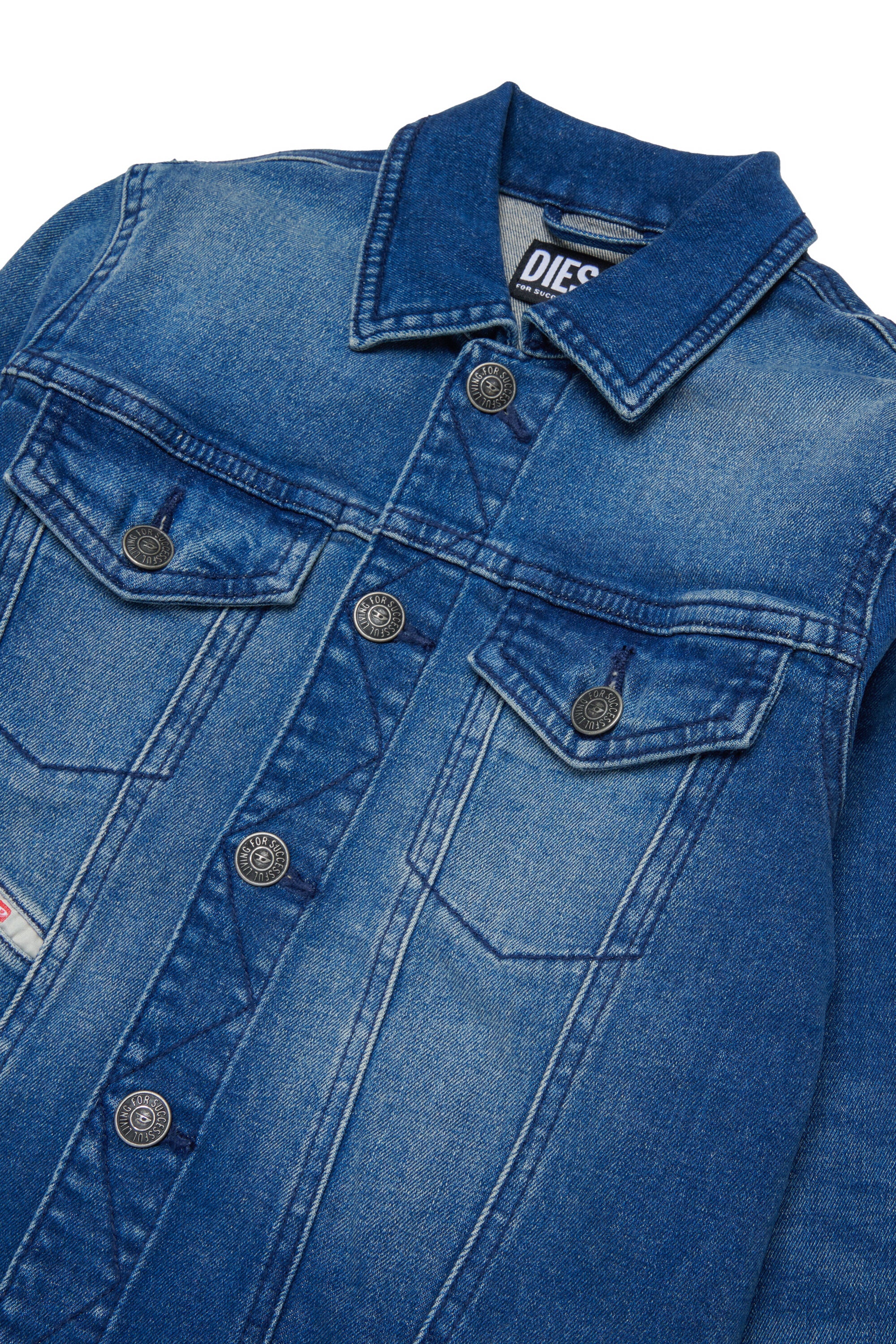 Denim jacket with logo