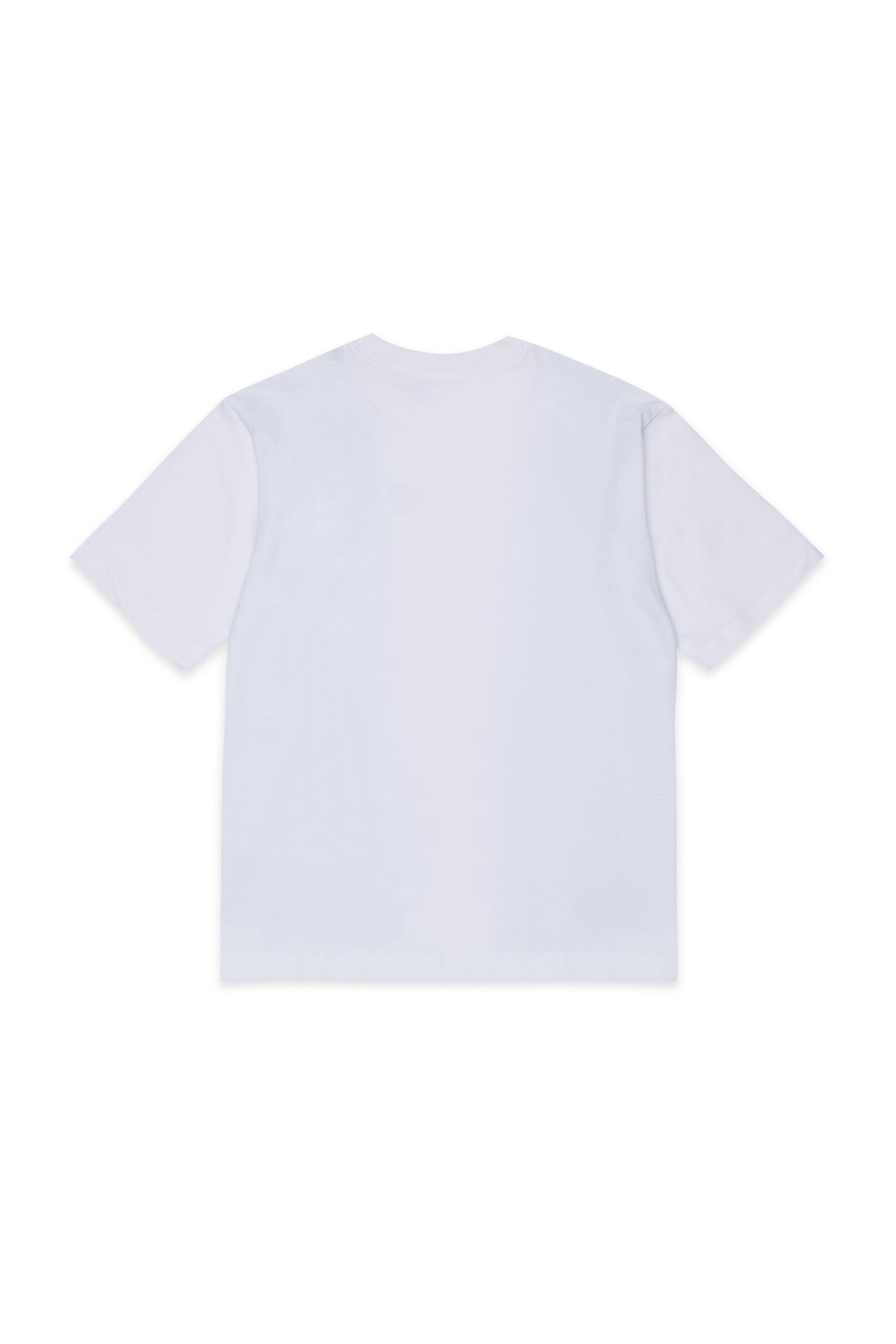 Denim-effect print T-shirt with logo