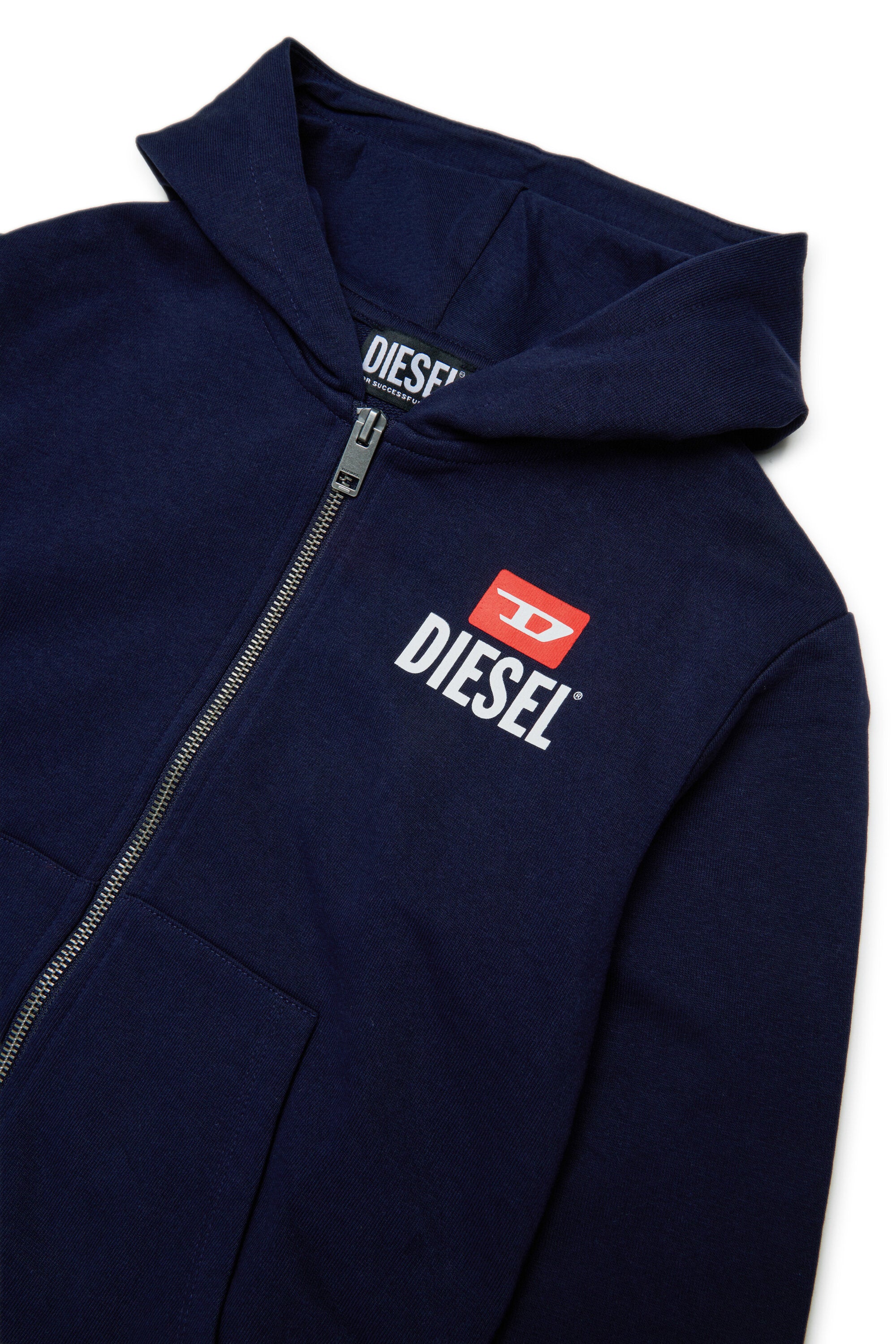 Sudadera con cremallera completa y logo