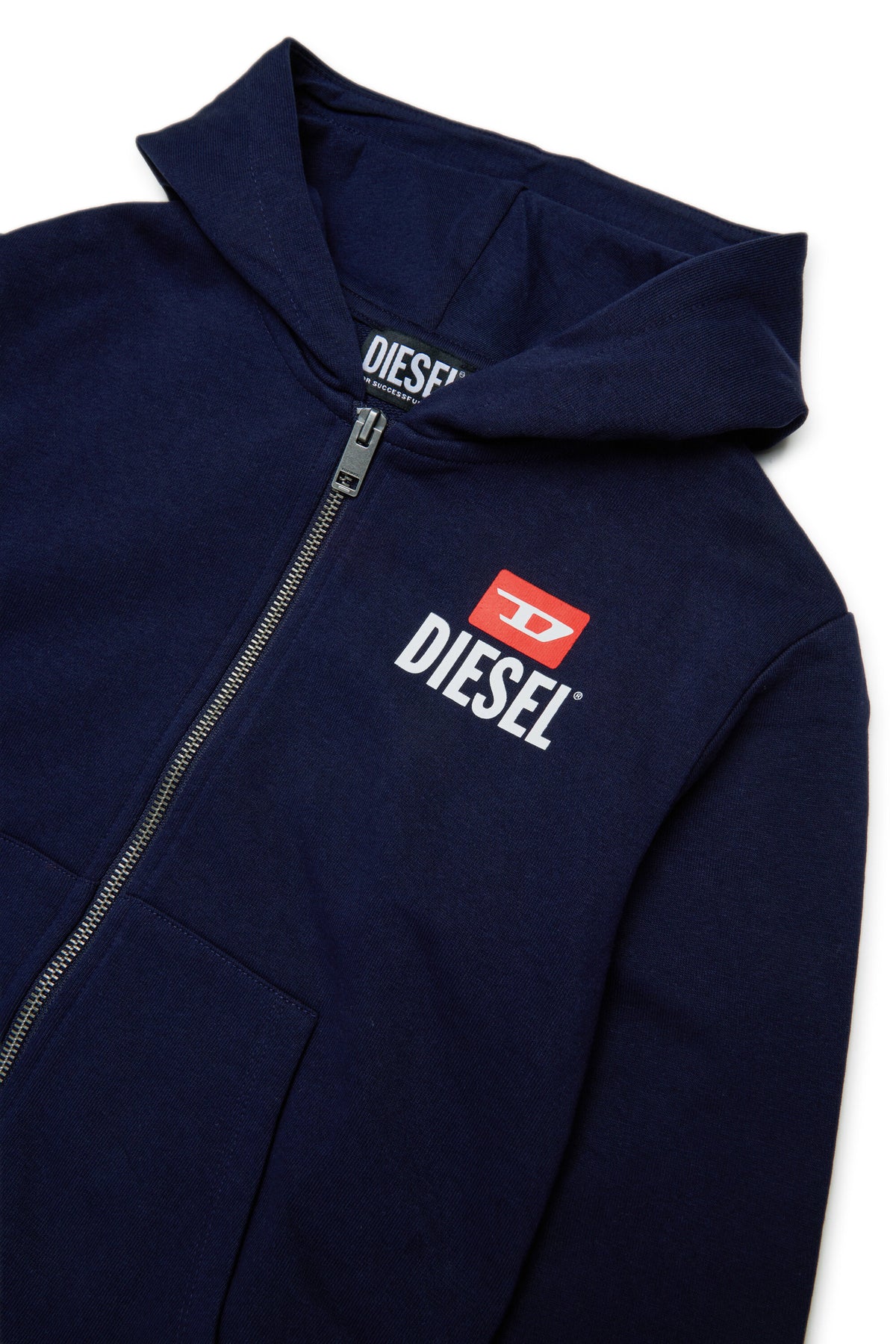 Sudadera con cremallera completa y logo