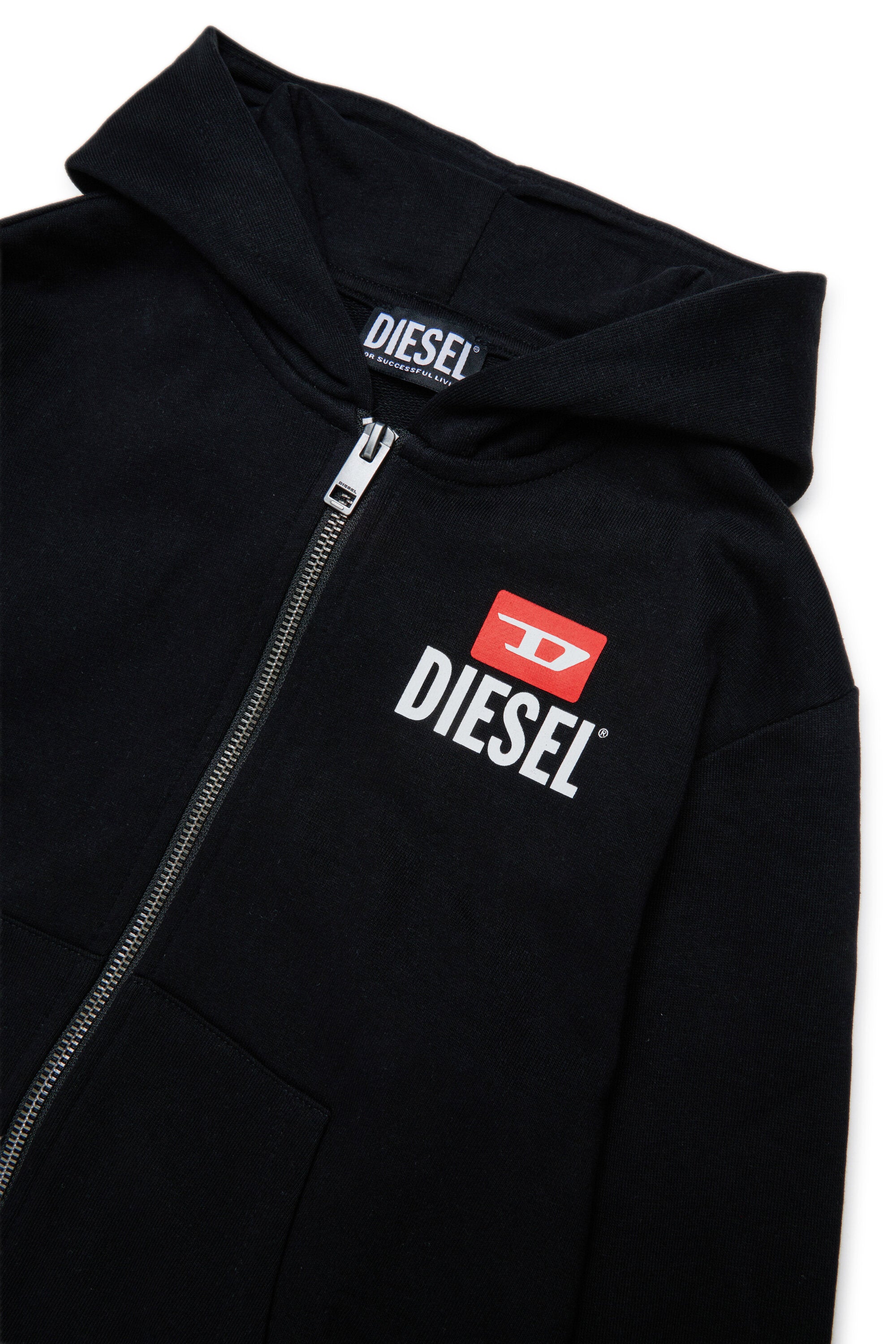 Sudadera con cremallera completa y logo