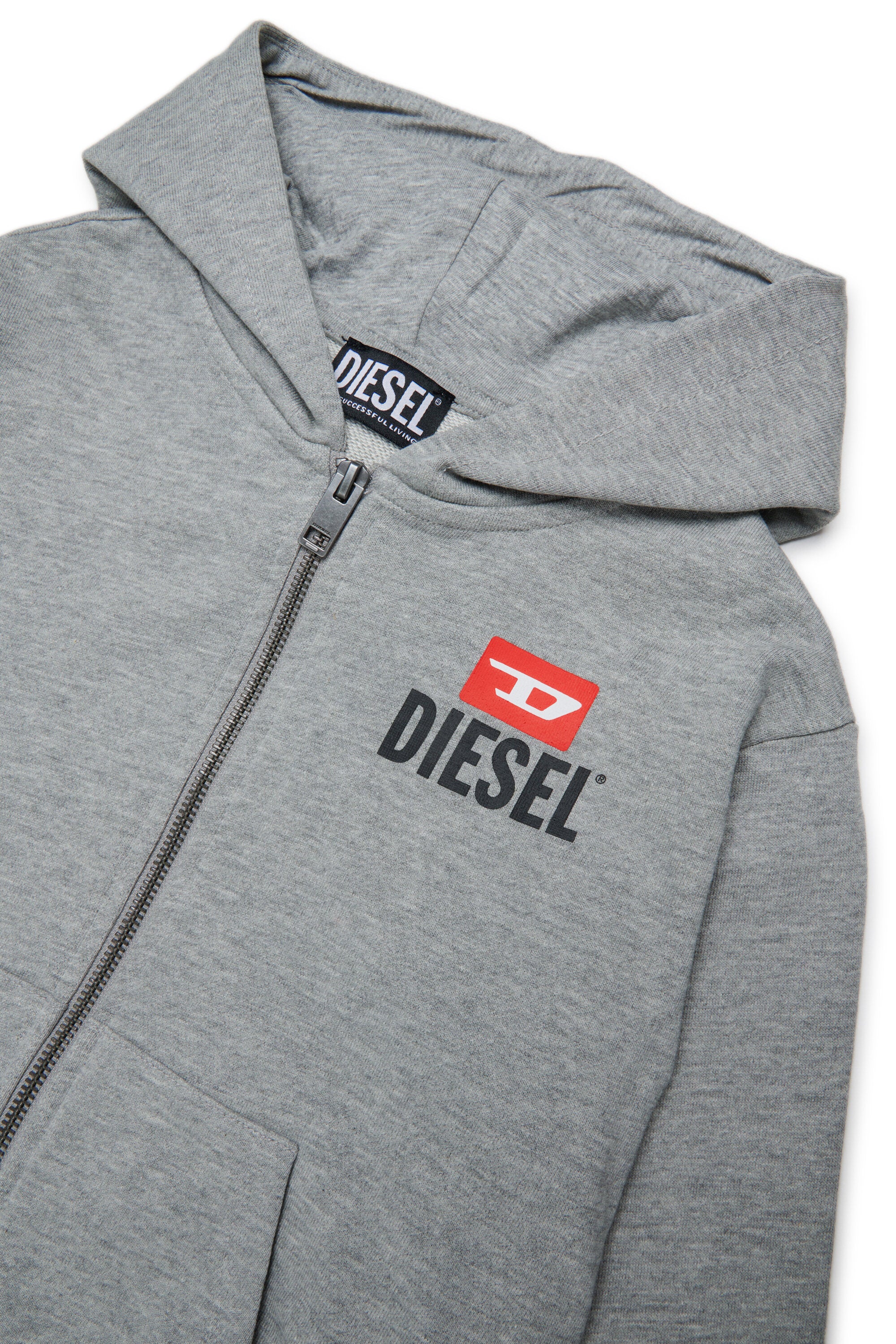 Sudadera con cremallera completa y logo
