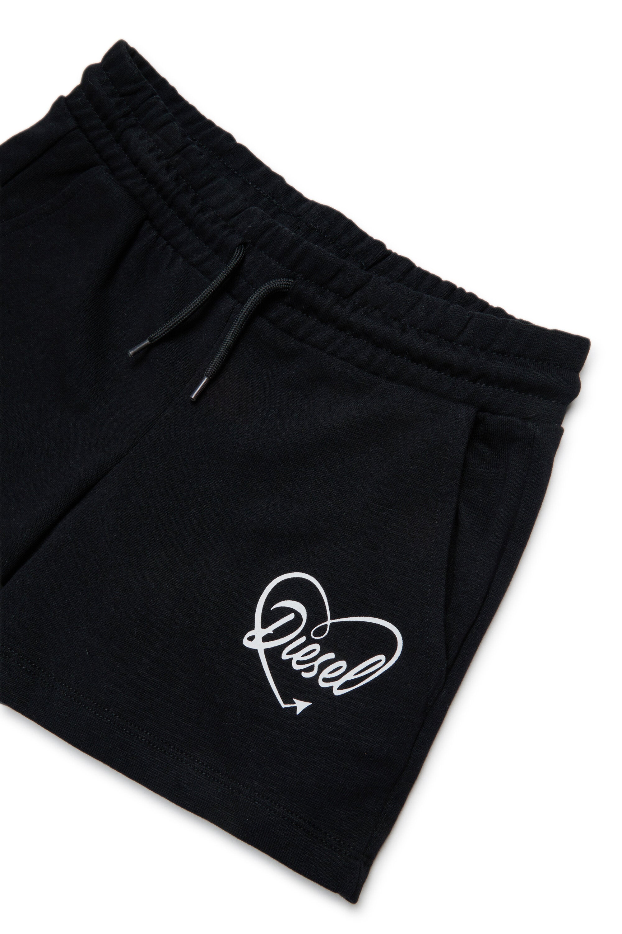 Fleece shorts with logo