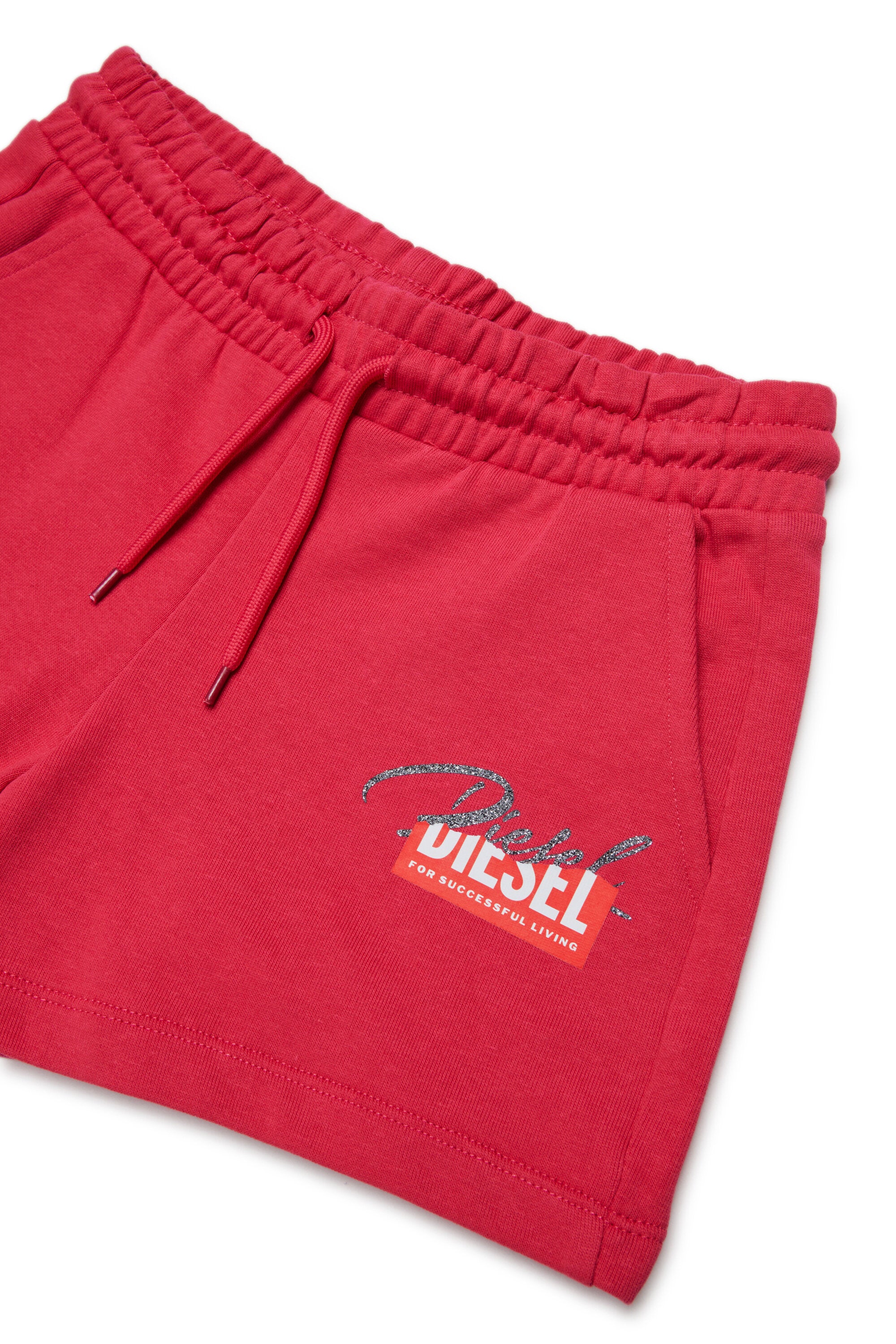 Fleece shorts with logo