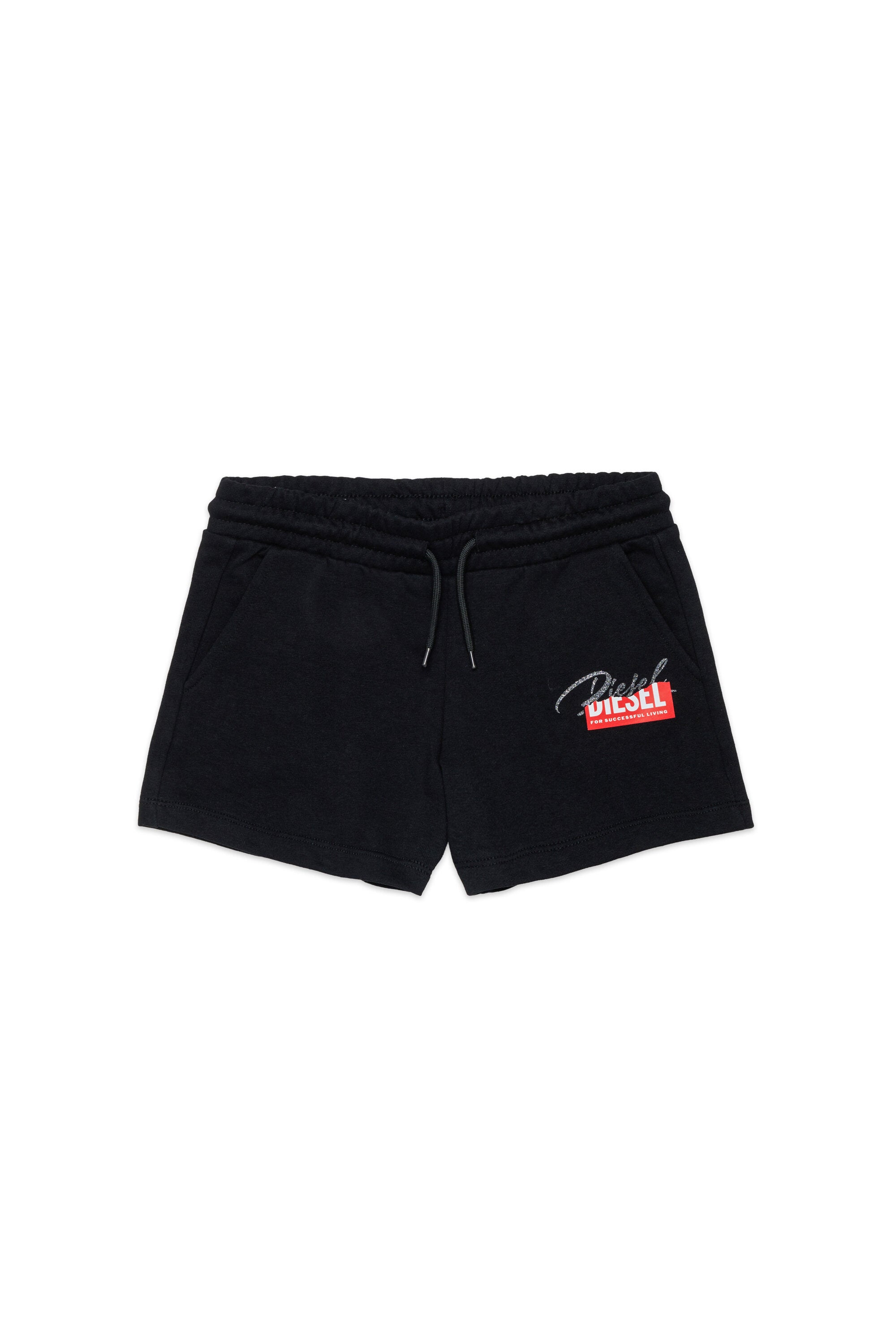 Fleece shorts with logo
