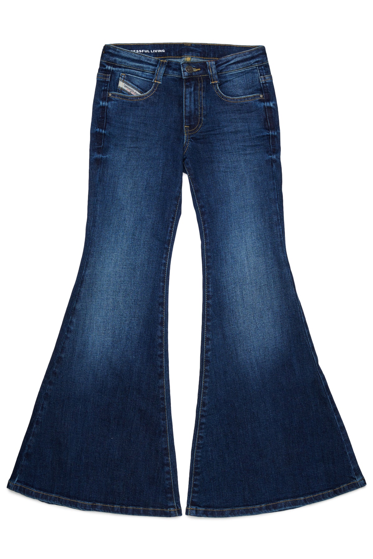 Jeans de corte flare azul medio - D-Blys