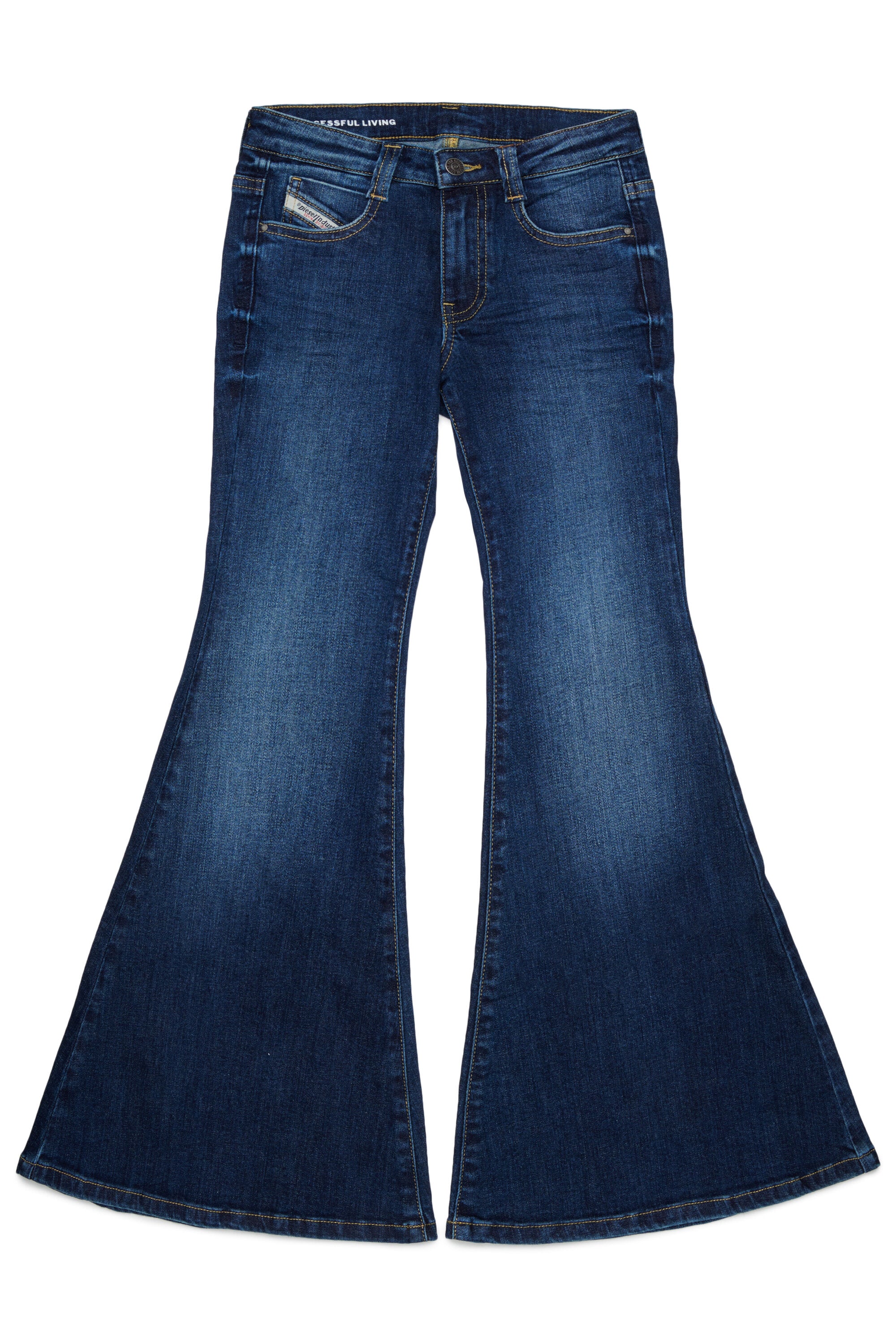 Jeans de corte flare azul medio - D-Blys