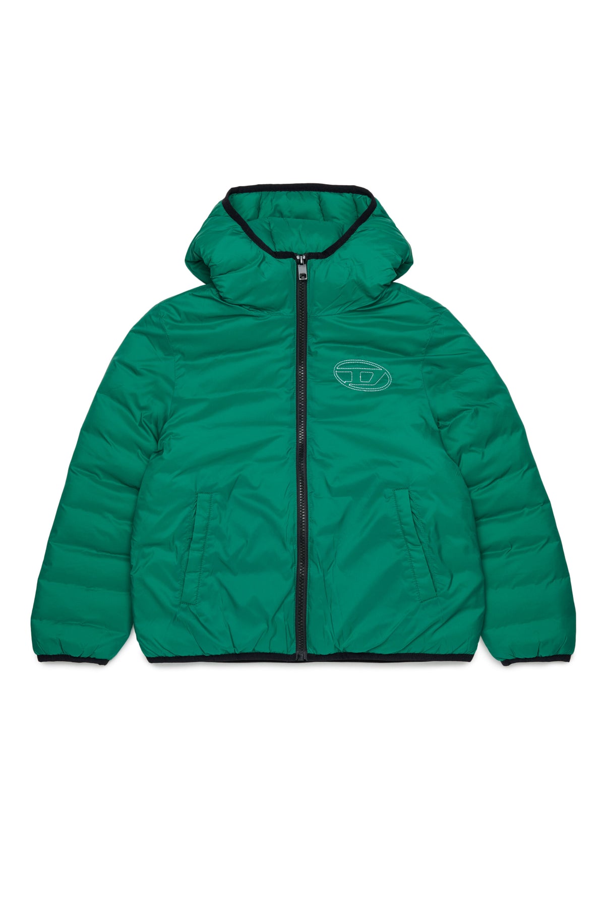 Chaqueta acolchada con logo estampado