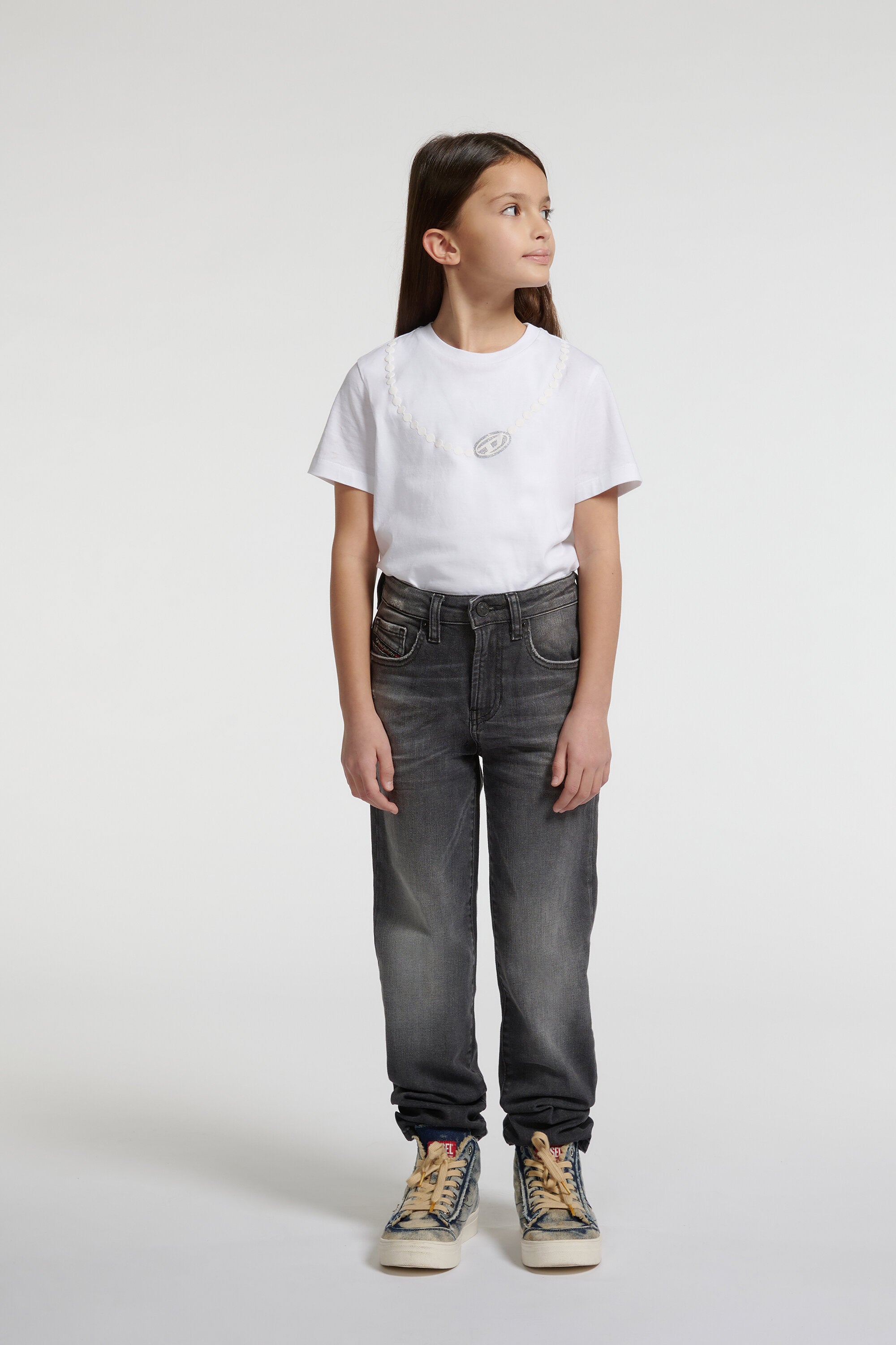 Jeans corte regular lavado gris - D-Ilia