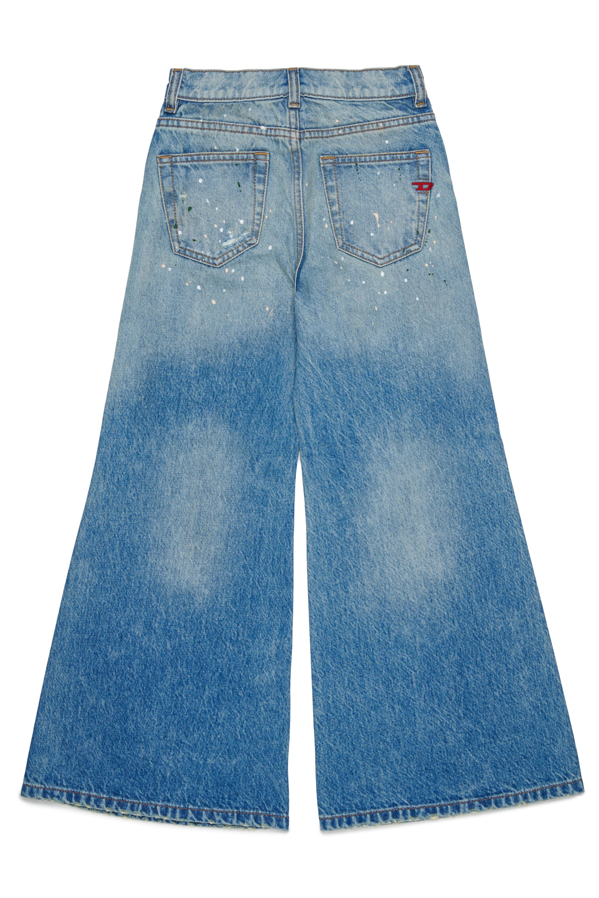 Jeans corte acampanado efecto desgastado - D-Aromy