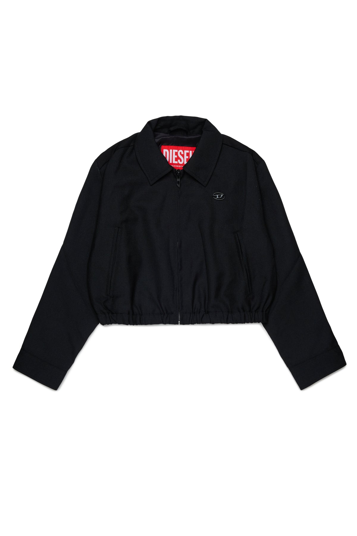 Short jacket with printed logo