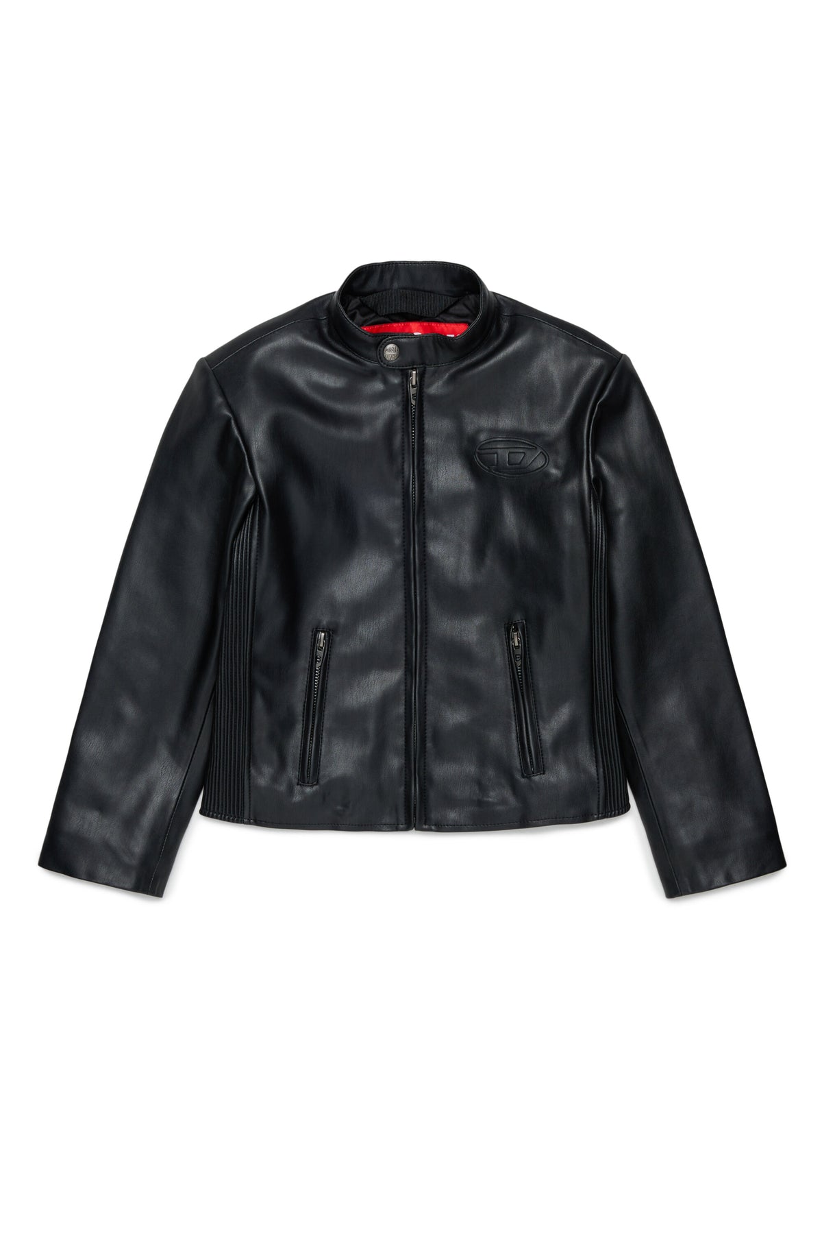Chaqueta biker con logo estampado