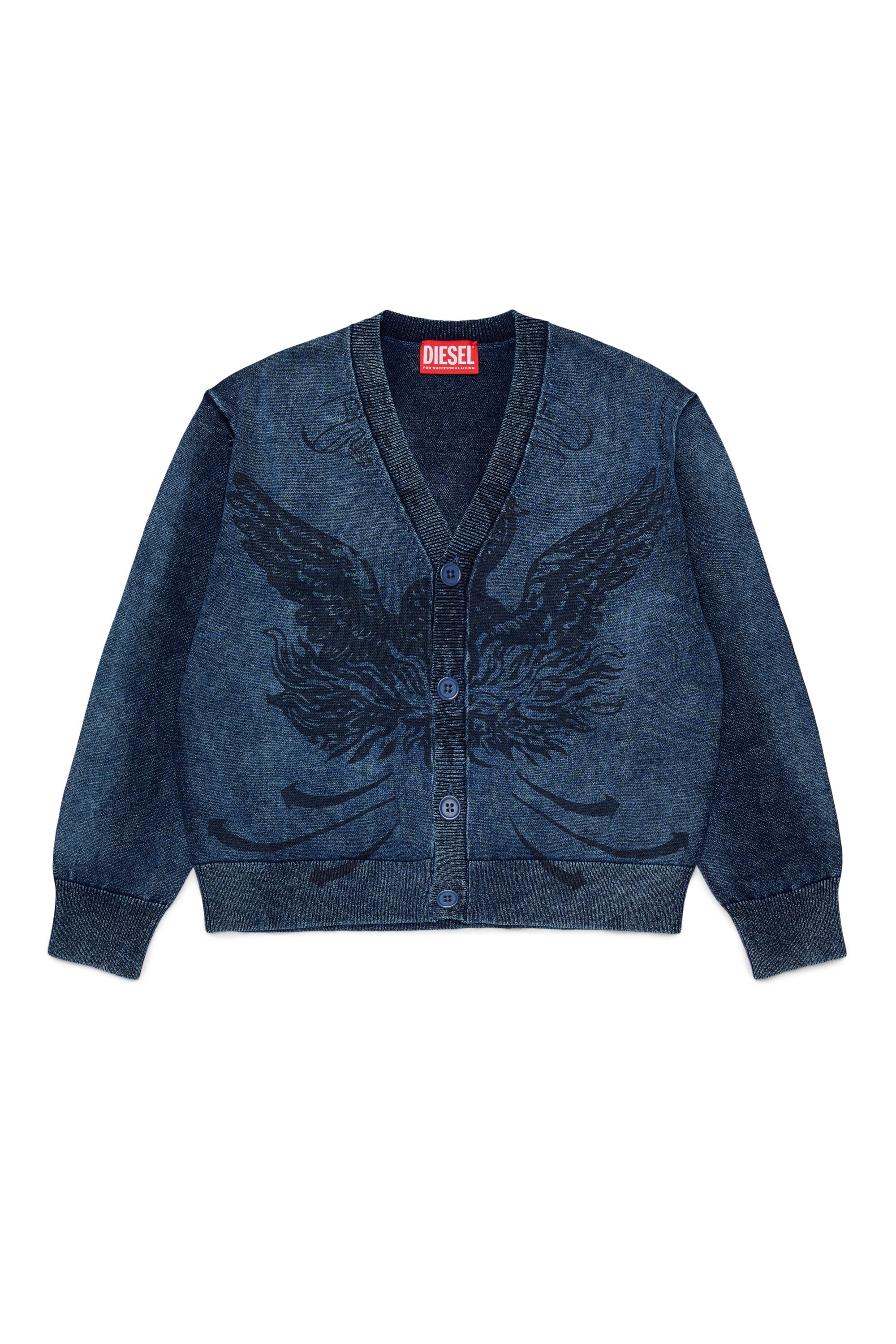 Cárdigan jacquard con logo