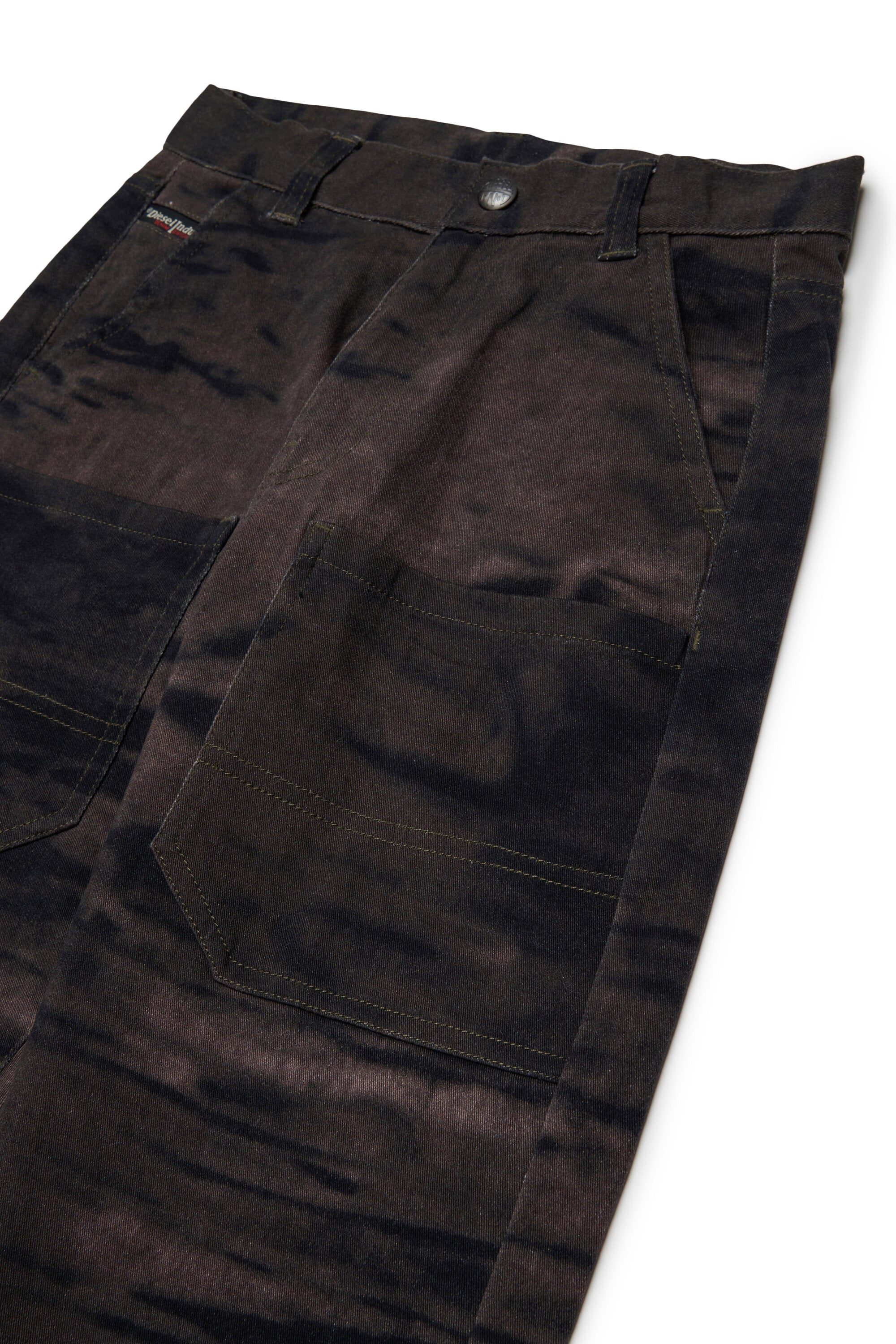 Pantalones cargo efecto terciopelo