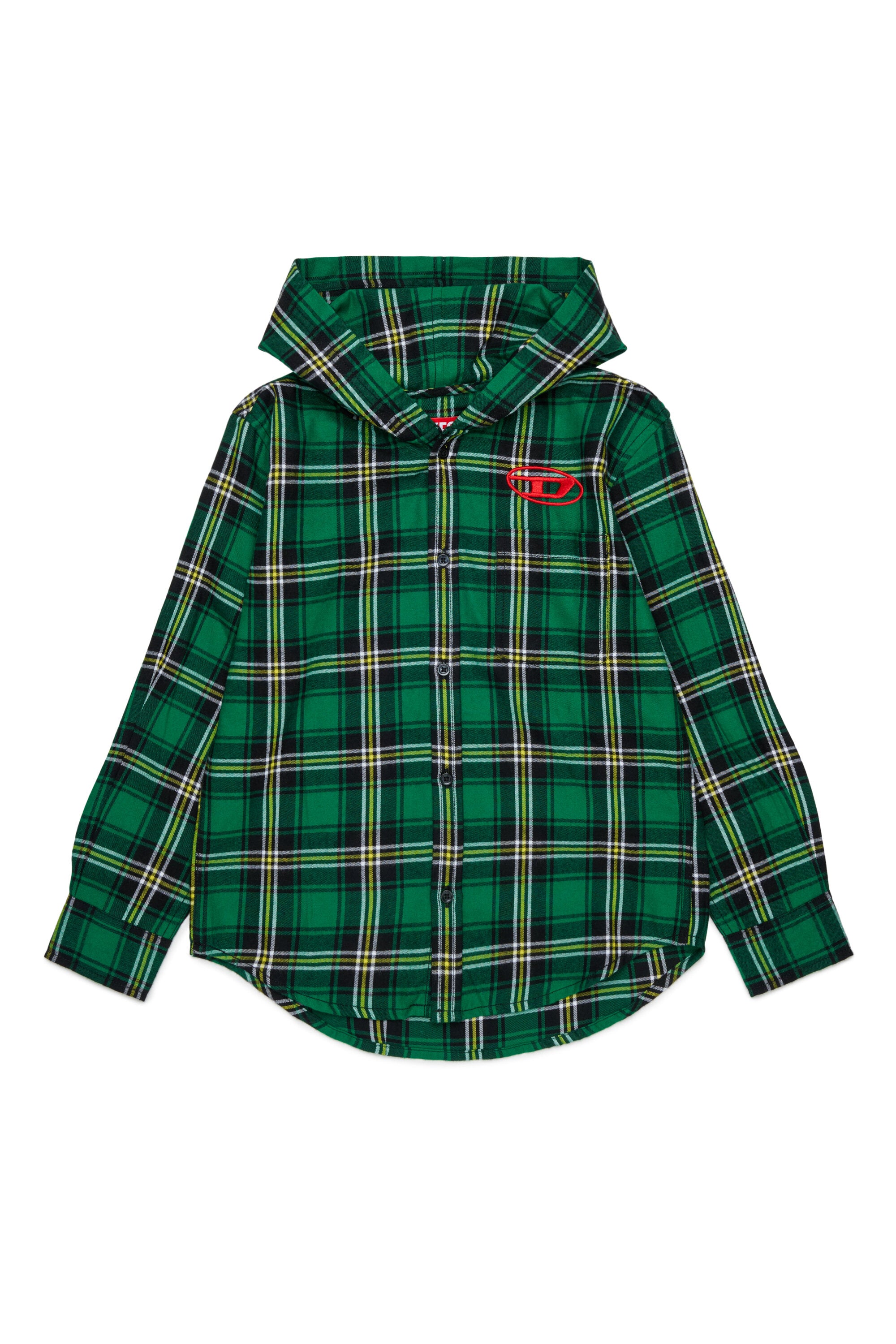 Checked shirt with logo