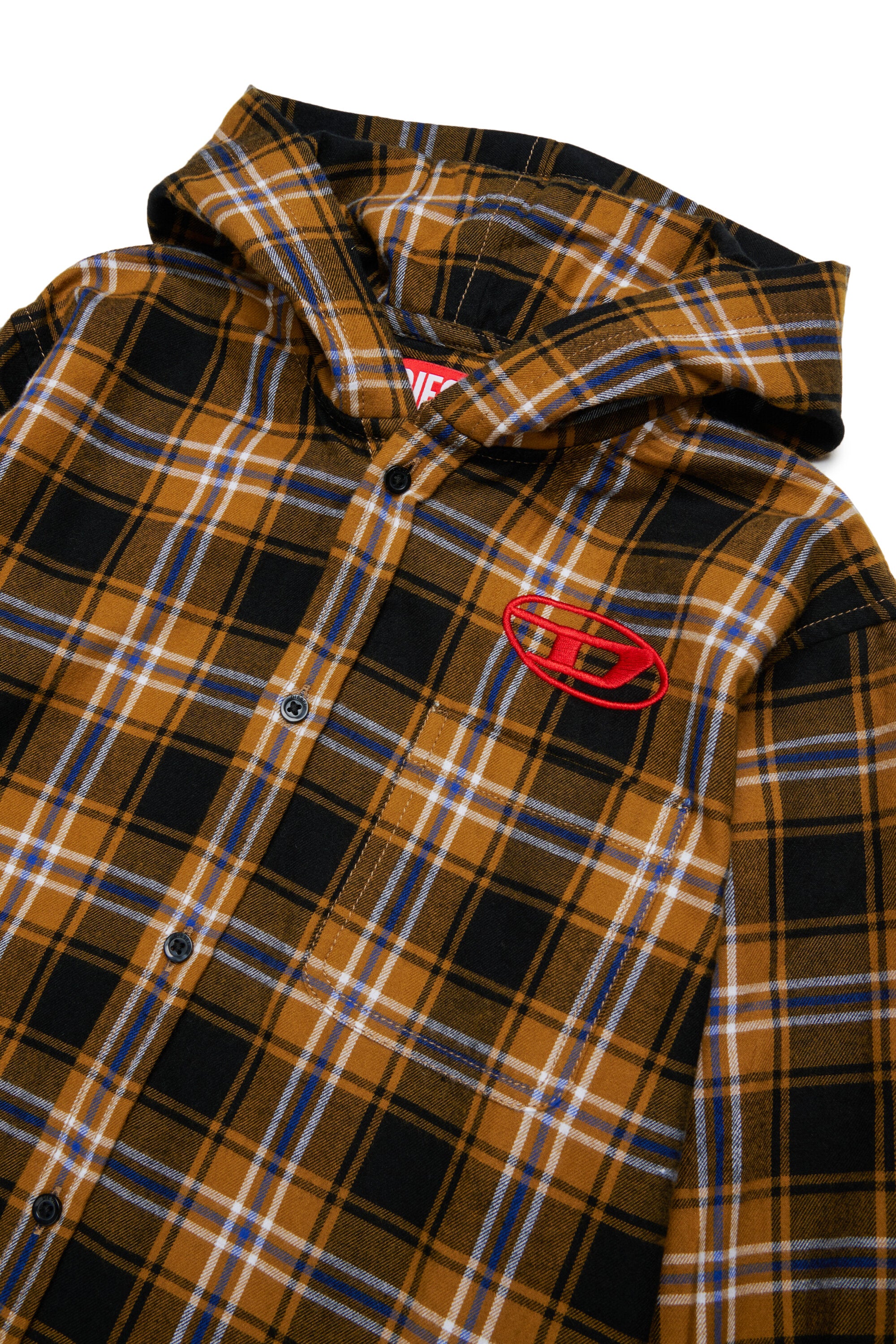Checked shirt with logo