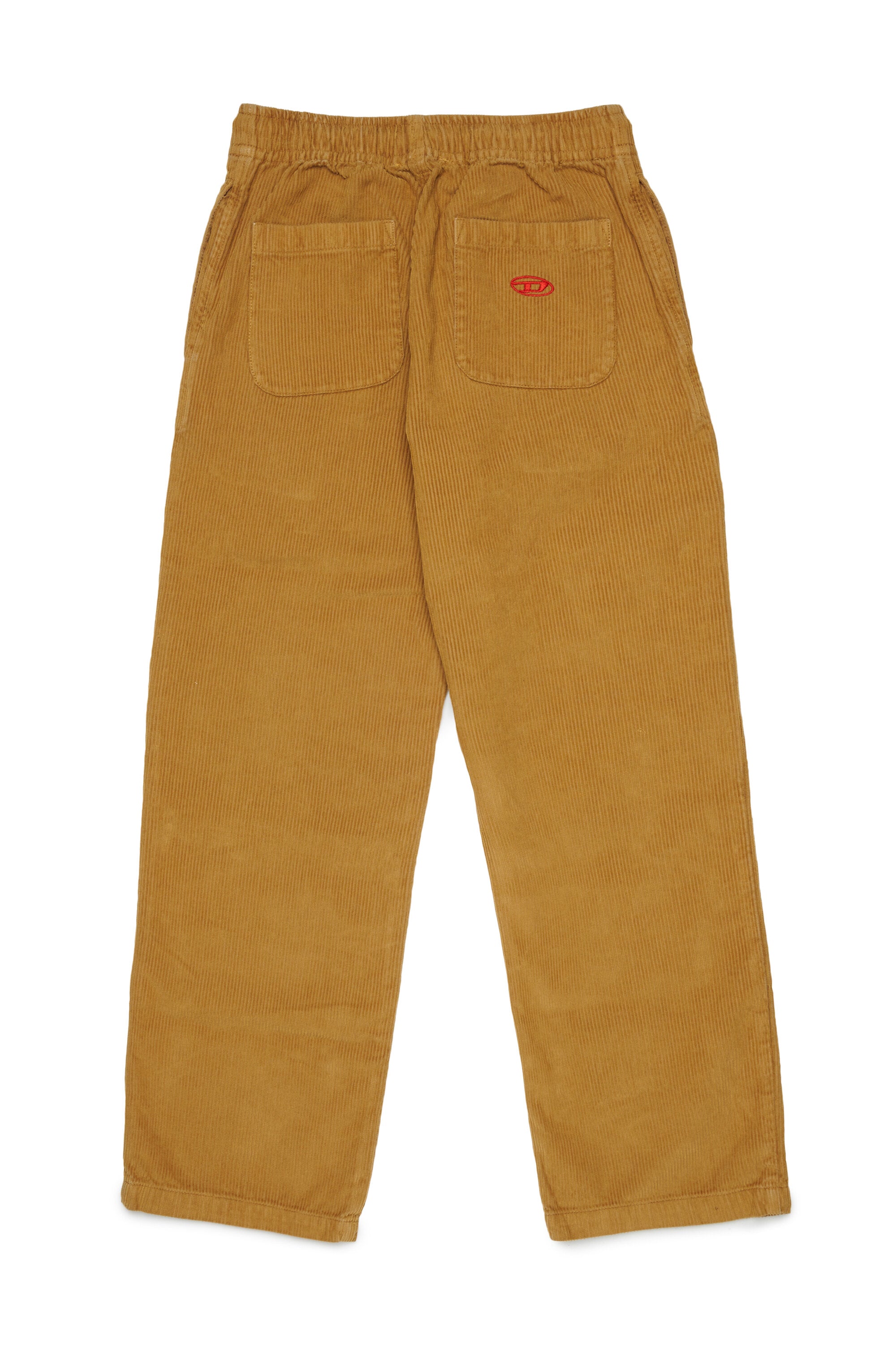 Corduroy pants with logo