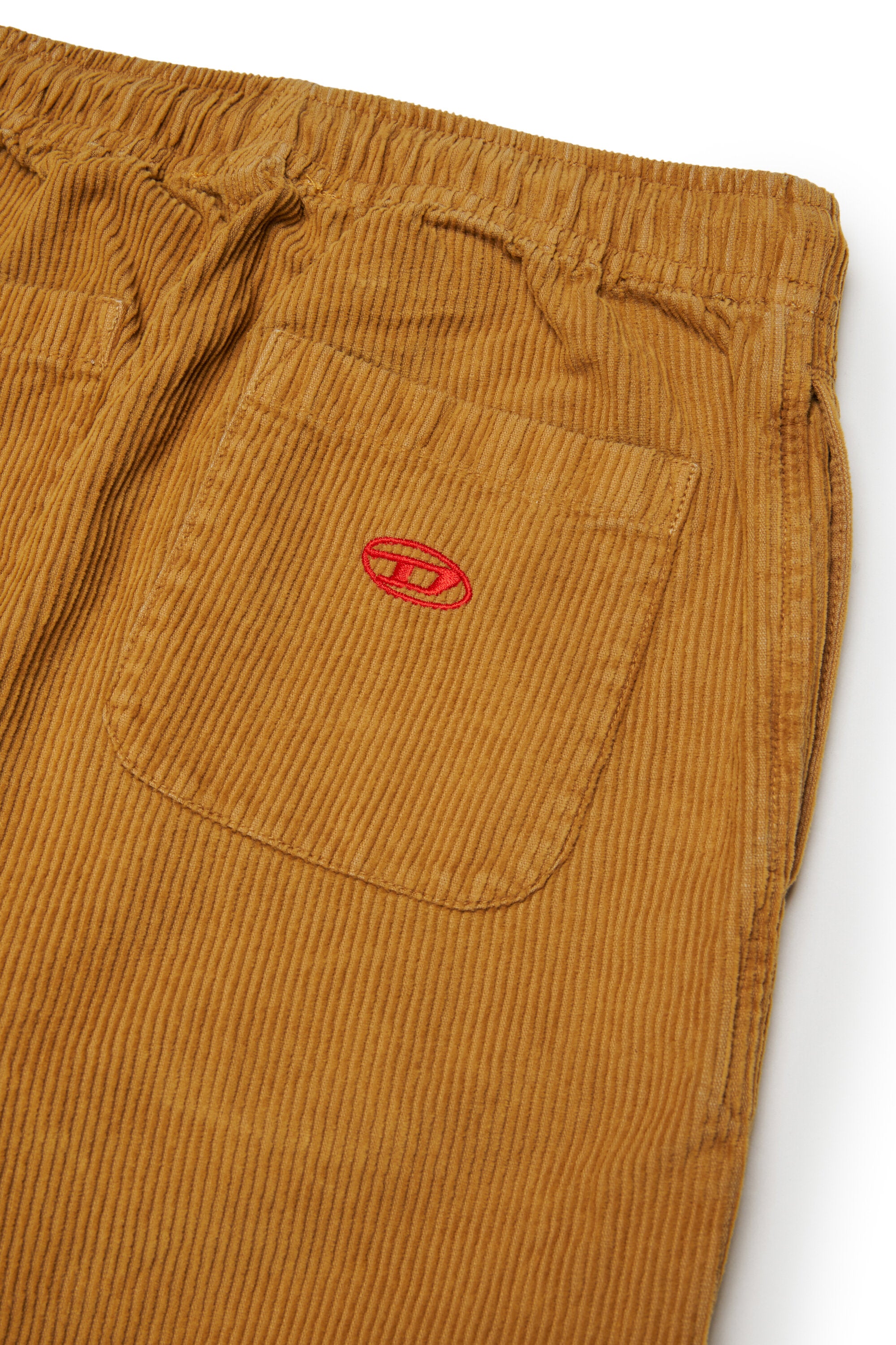 Corduroy pants with logo