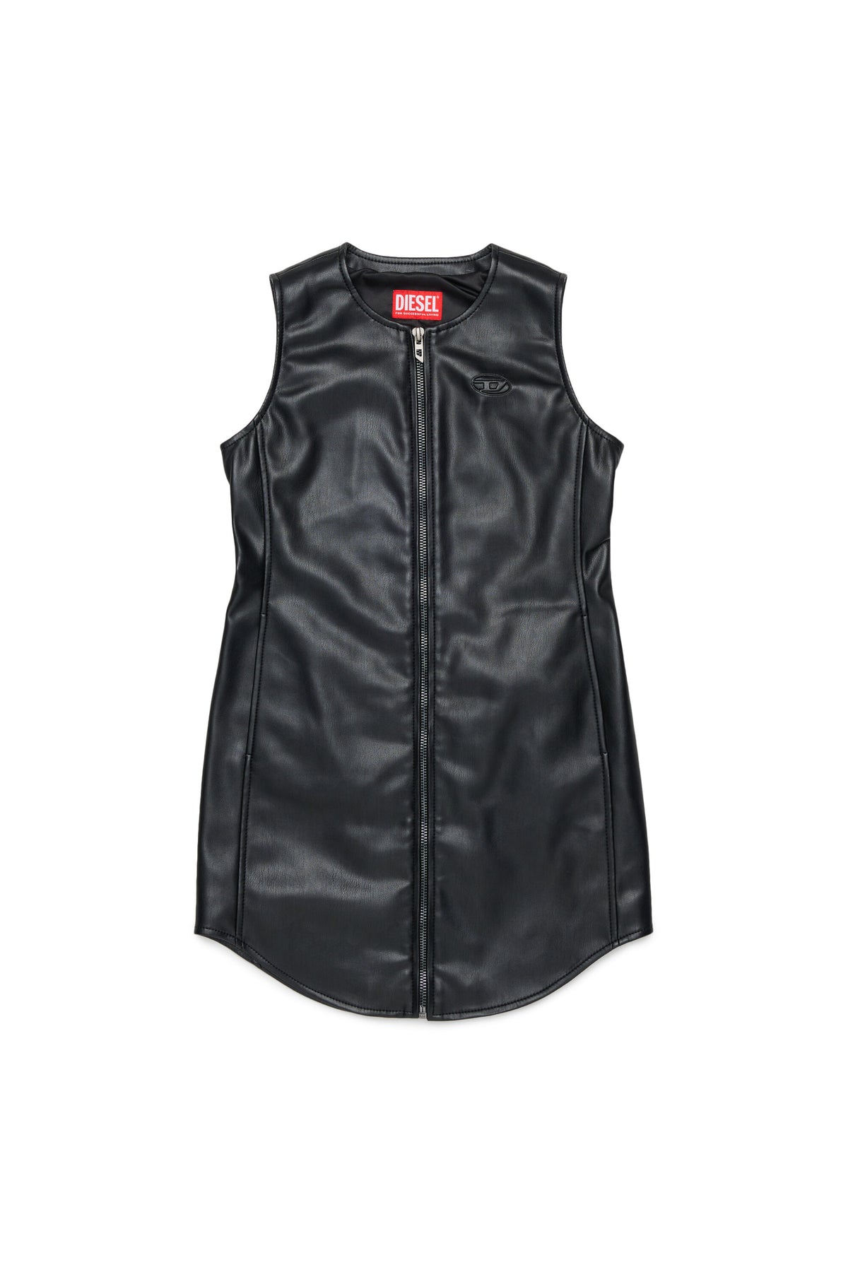 Sleeveless dress with logo