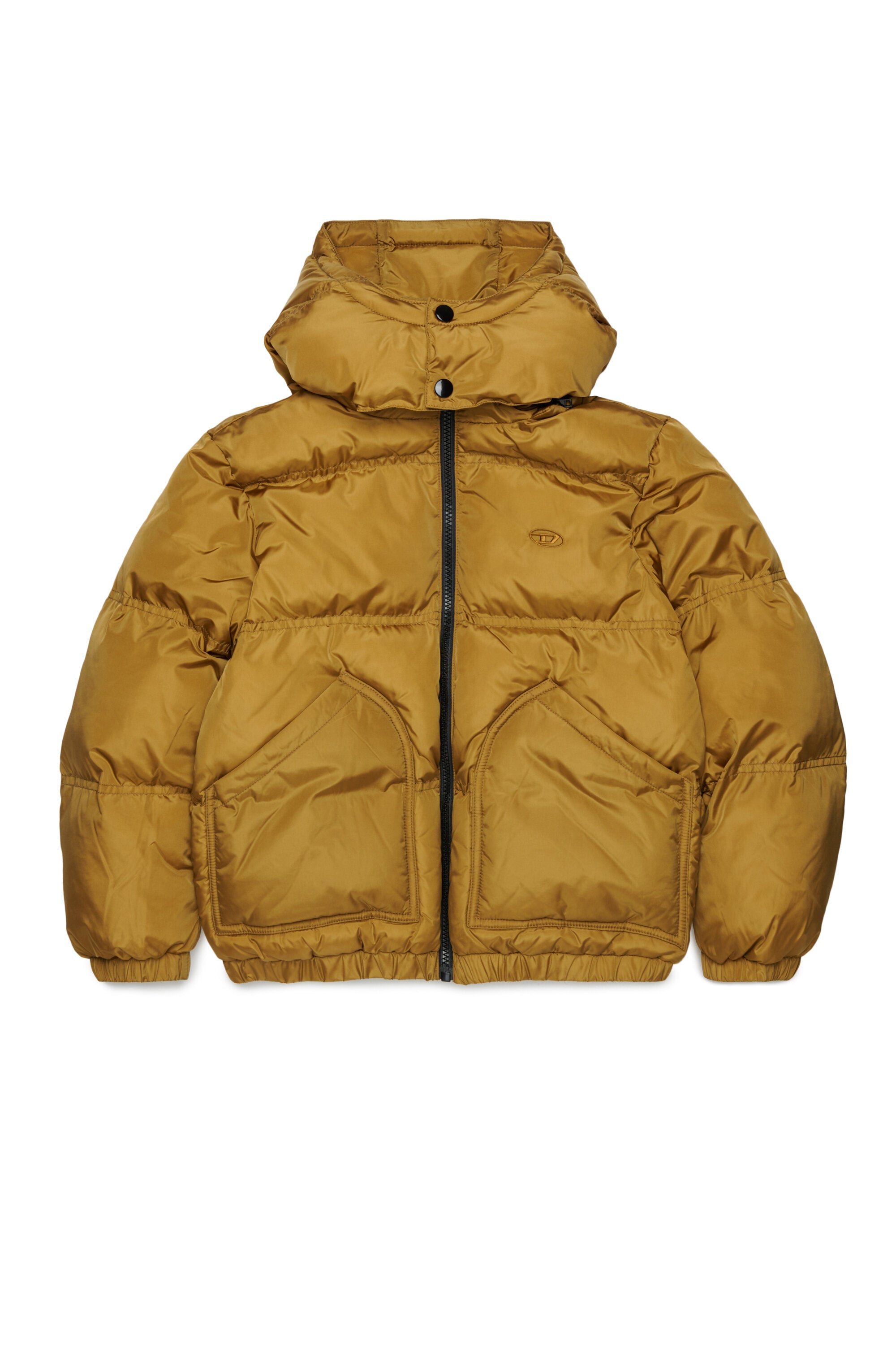 Padded jacket with printed logo