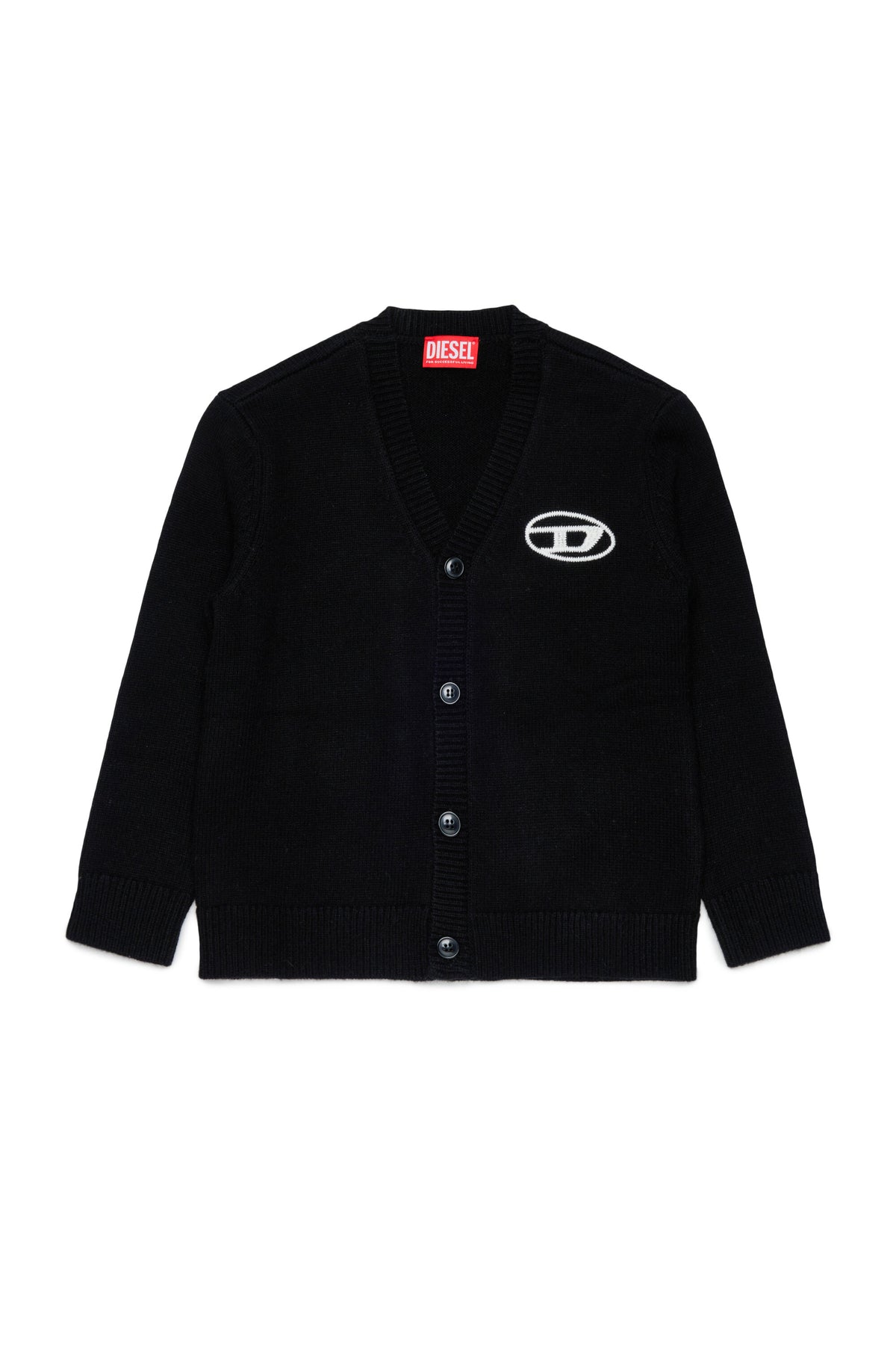 Knitted cardigan with logo