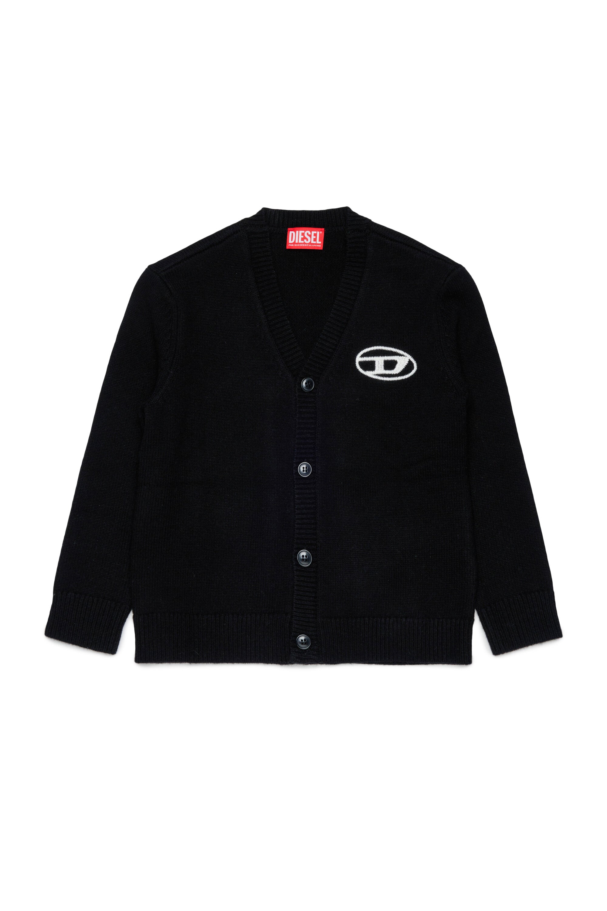 Knitted cardigan with logo