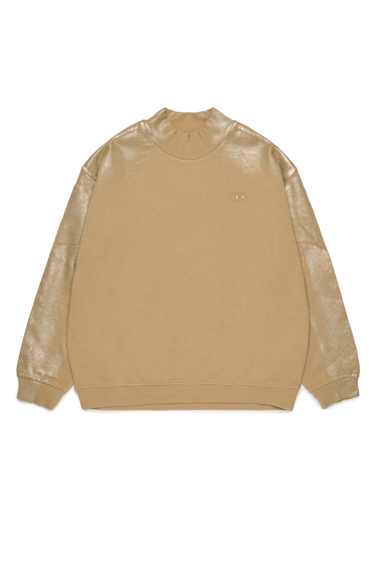 Sudadera de cuello redondo con efecto metalizado