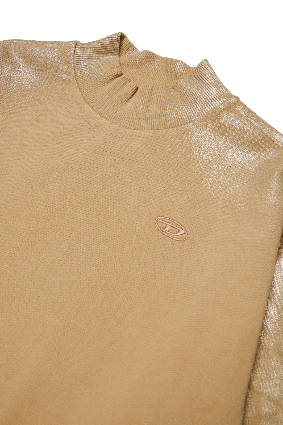 Sudadera de cuello redondo con efecto metalizado