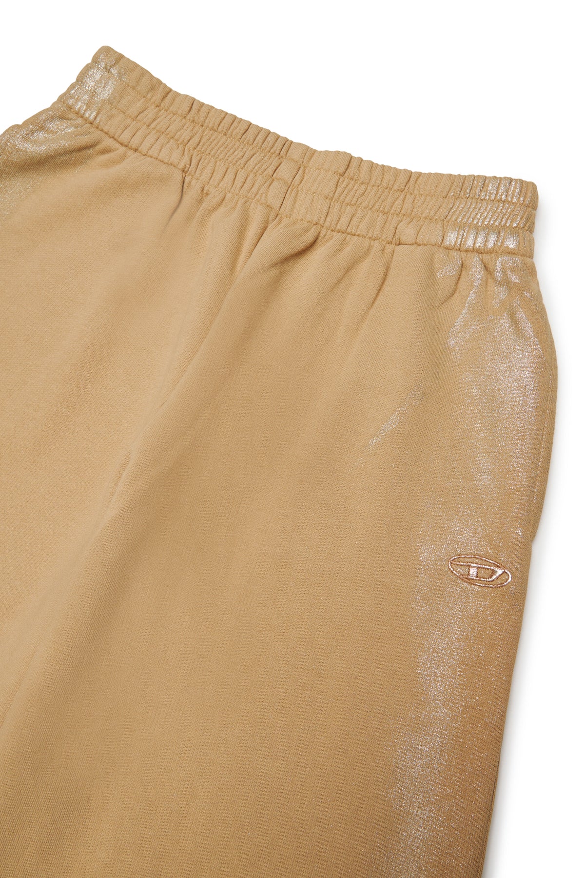 Pantalón de felpa con efecto metalizado