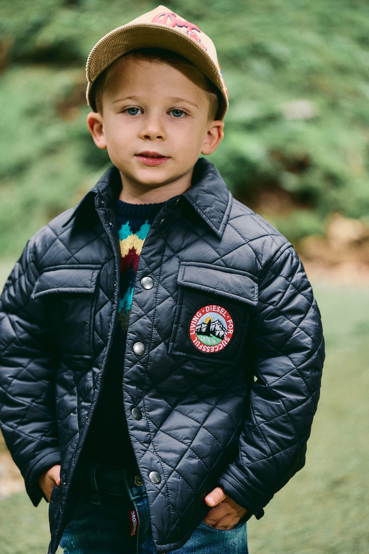 Chaqueta acolchada con logo