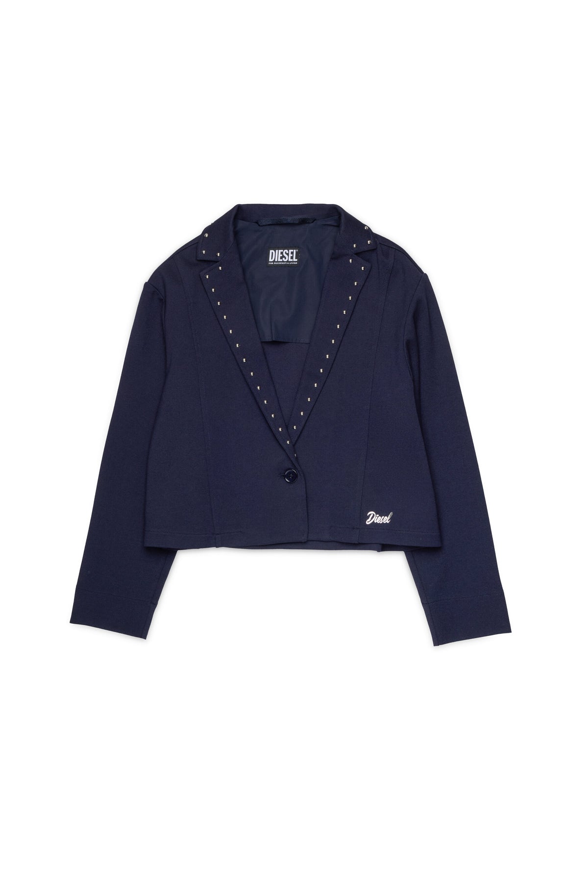 Blazer with studs and logo