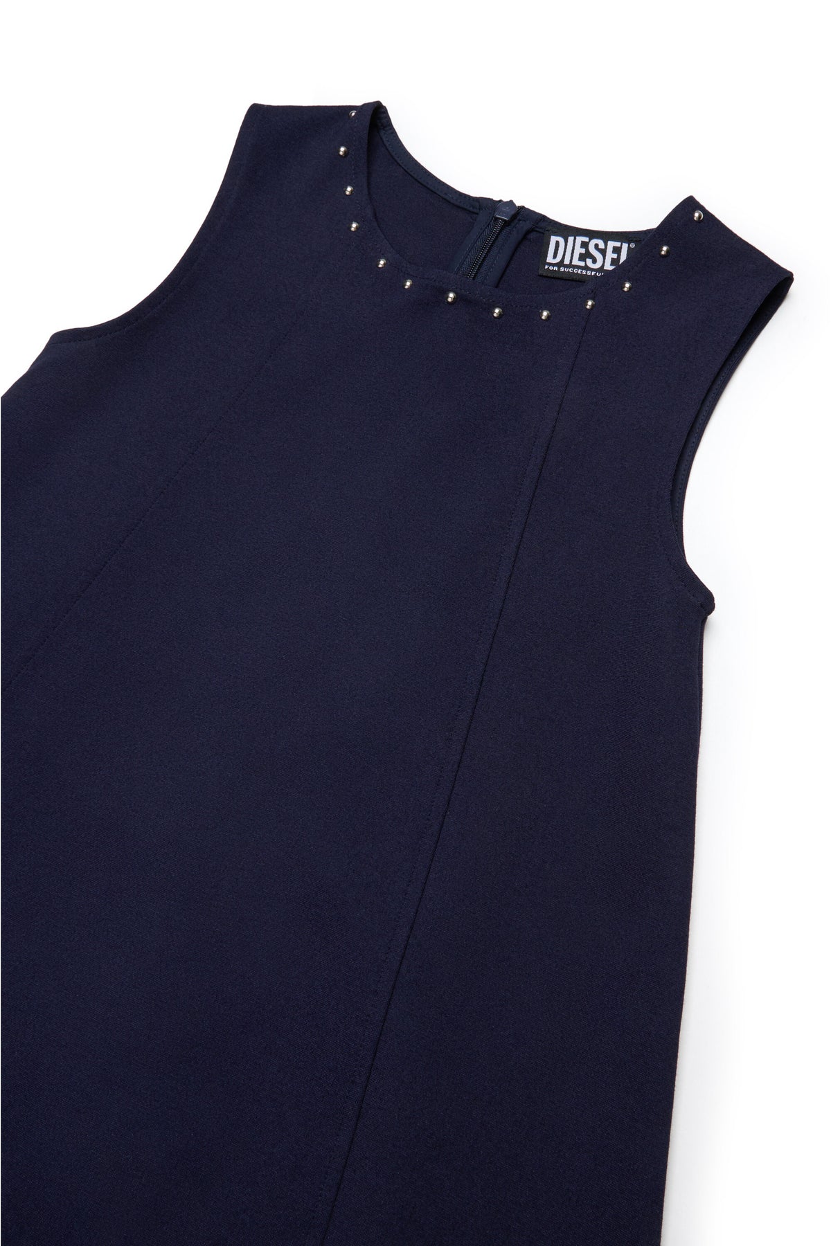 Sleeveless dress with logo