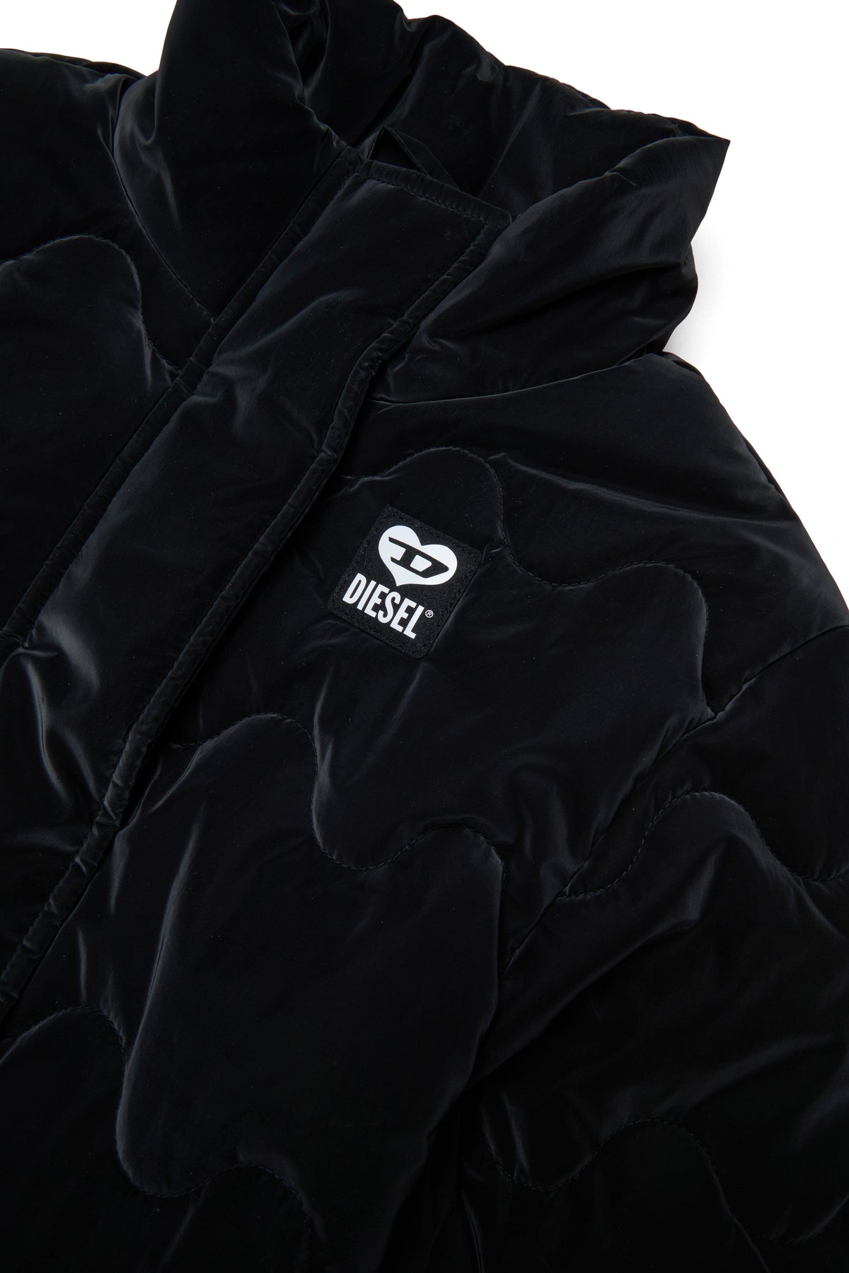 Chaqueta acolchada con logo estampado