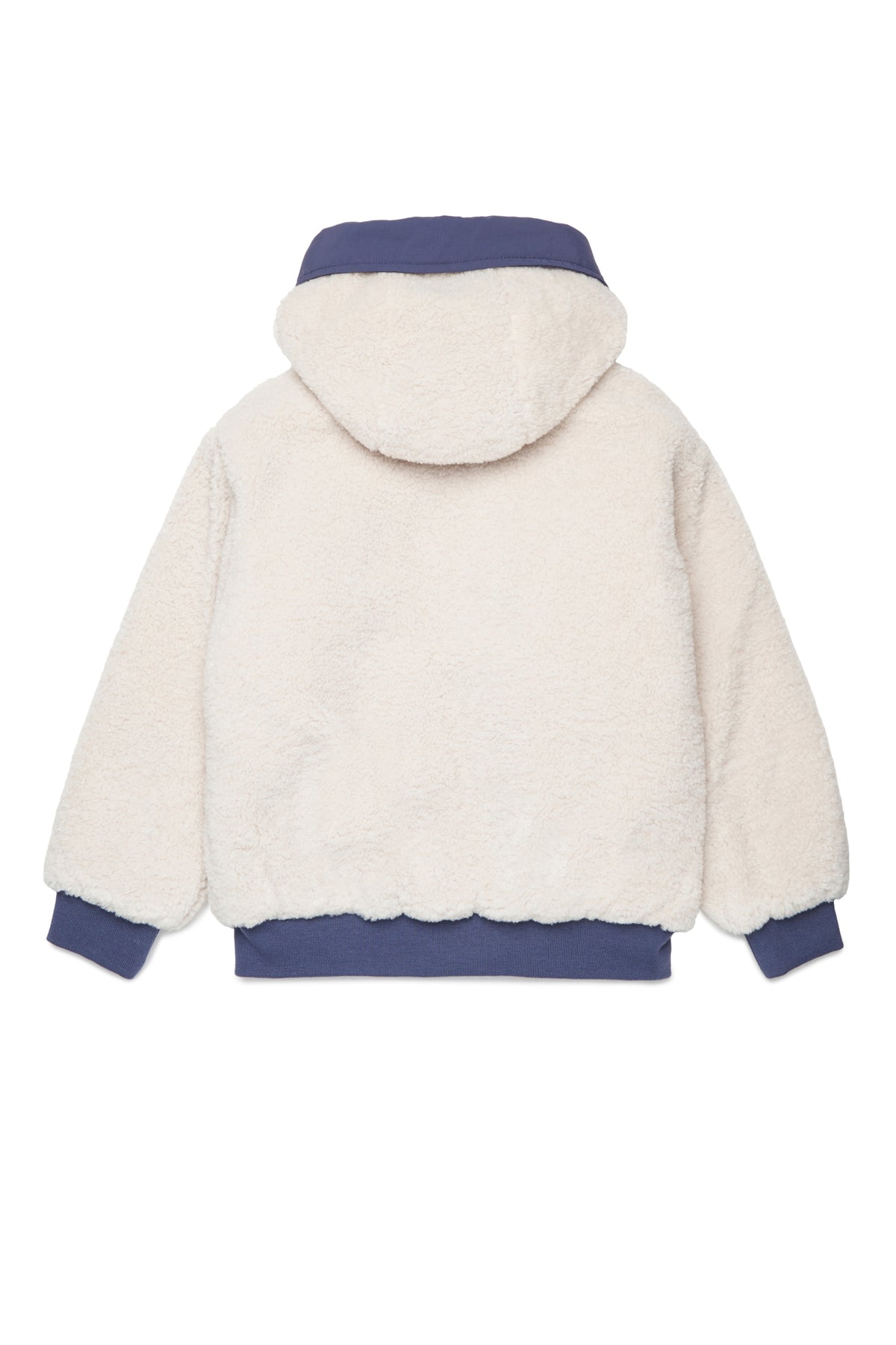 Chaqueta teddy reversible con capucha