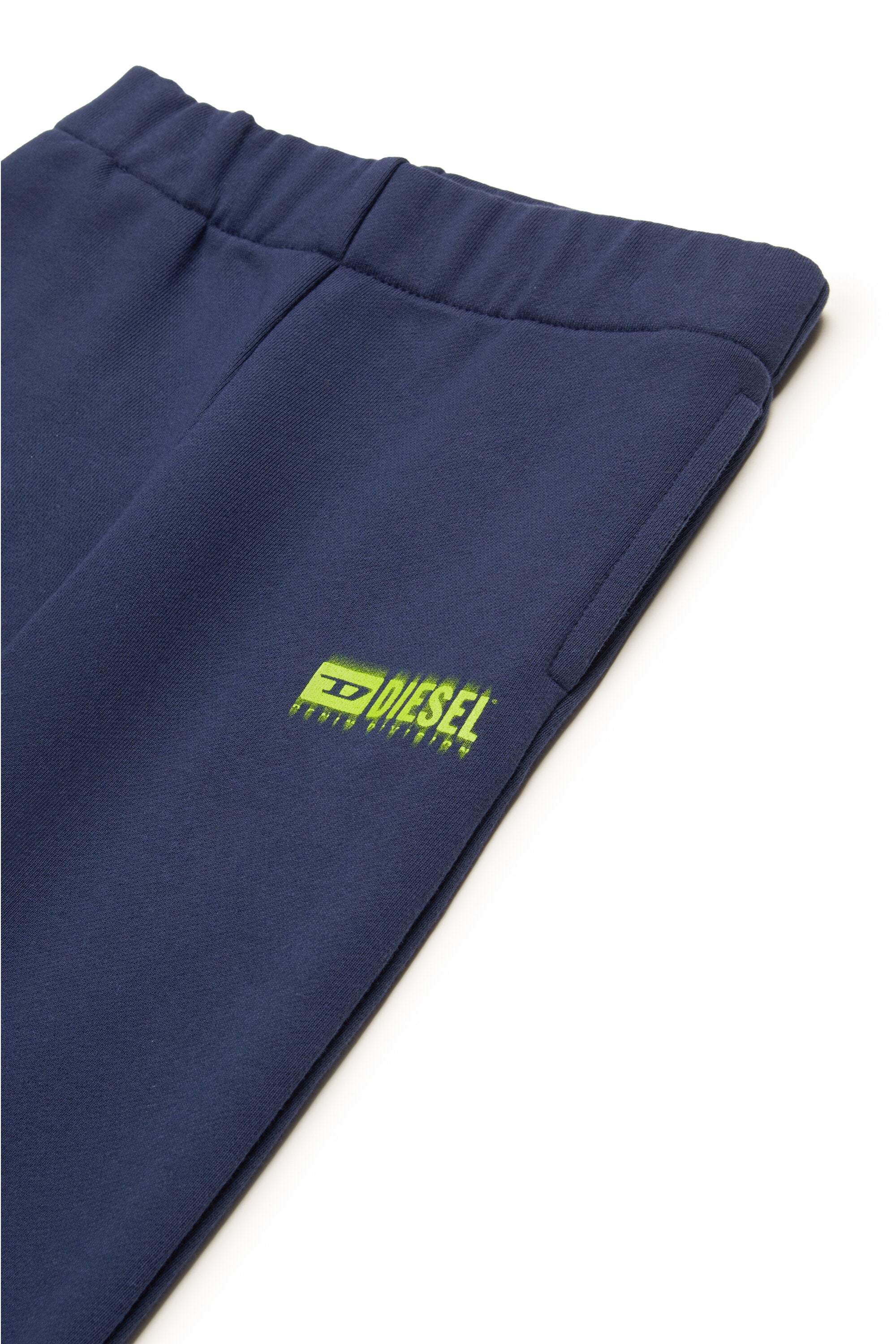 Fleece jogger trousers with degradé logo
