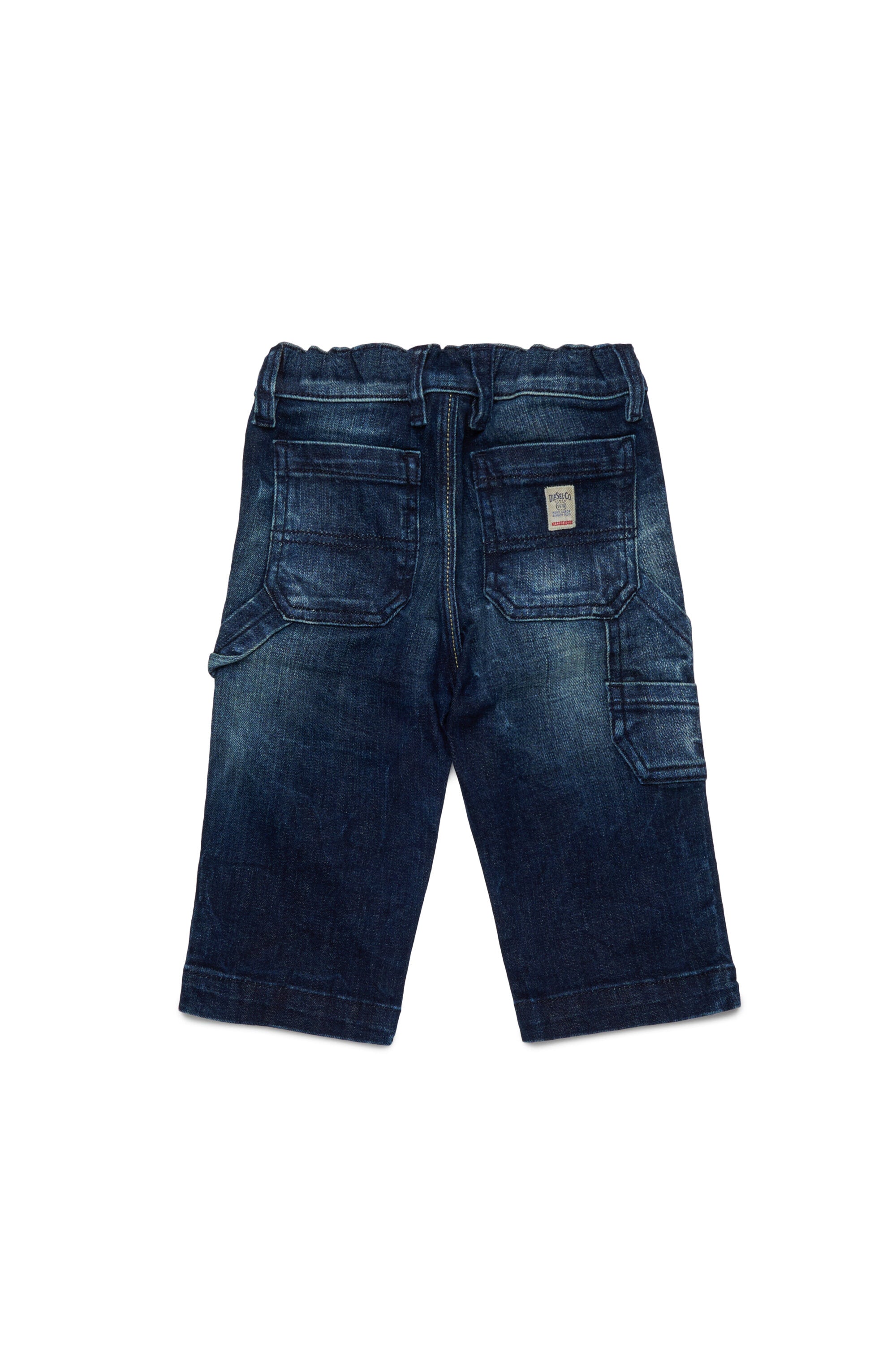 Dark blue relaxed jeans with breaks - D-Bart-B