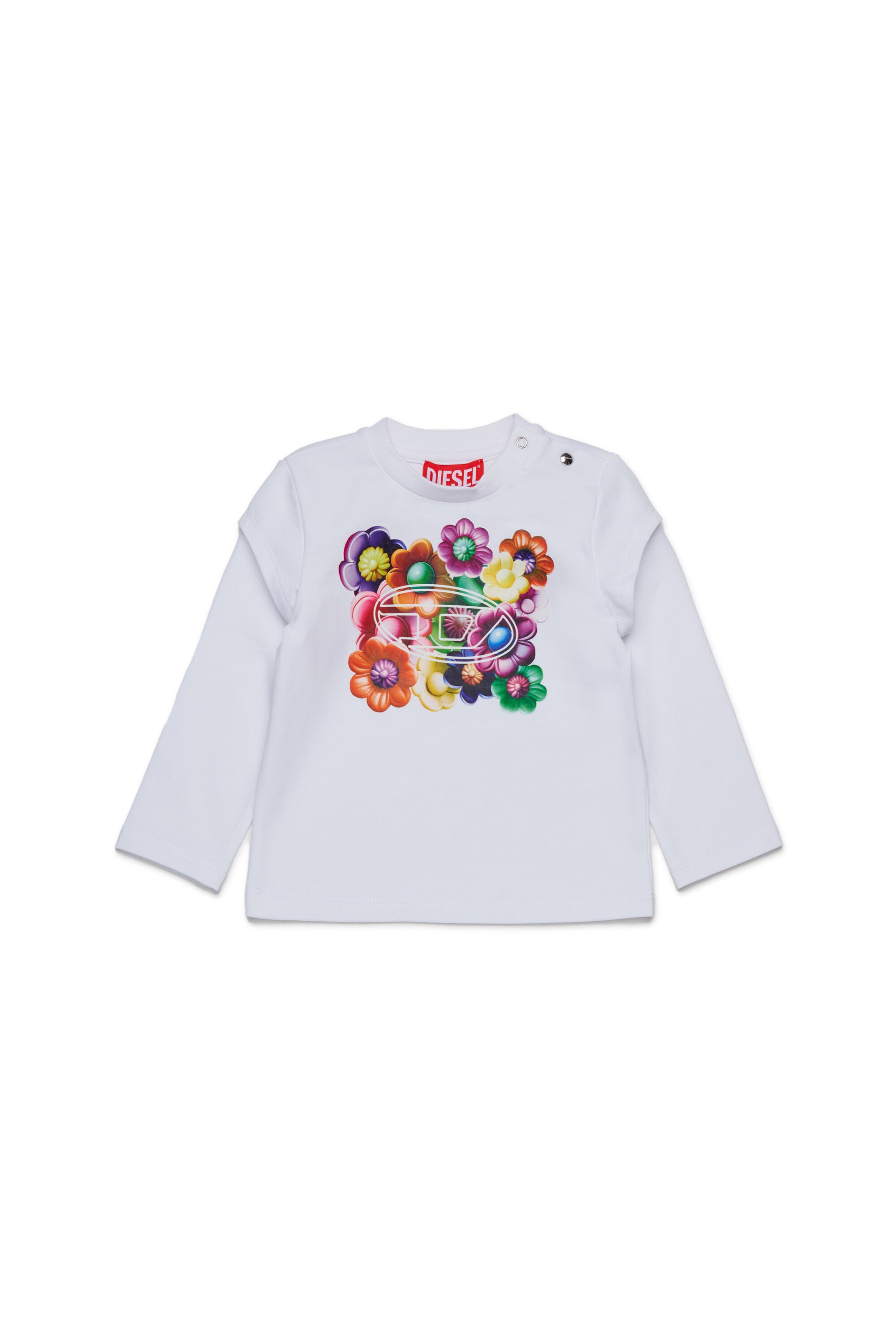 Camiseta de punto elástico con estampado Flower