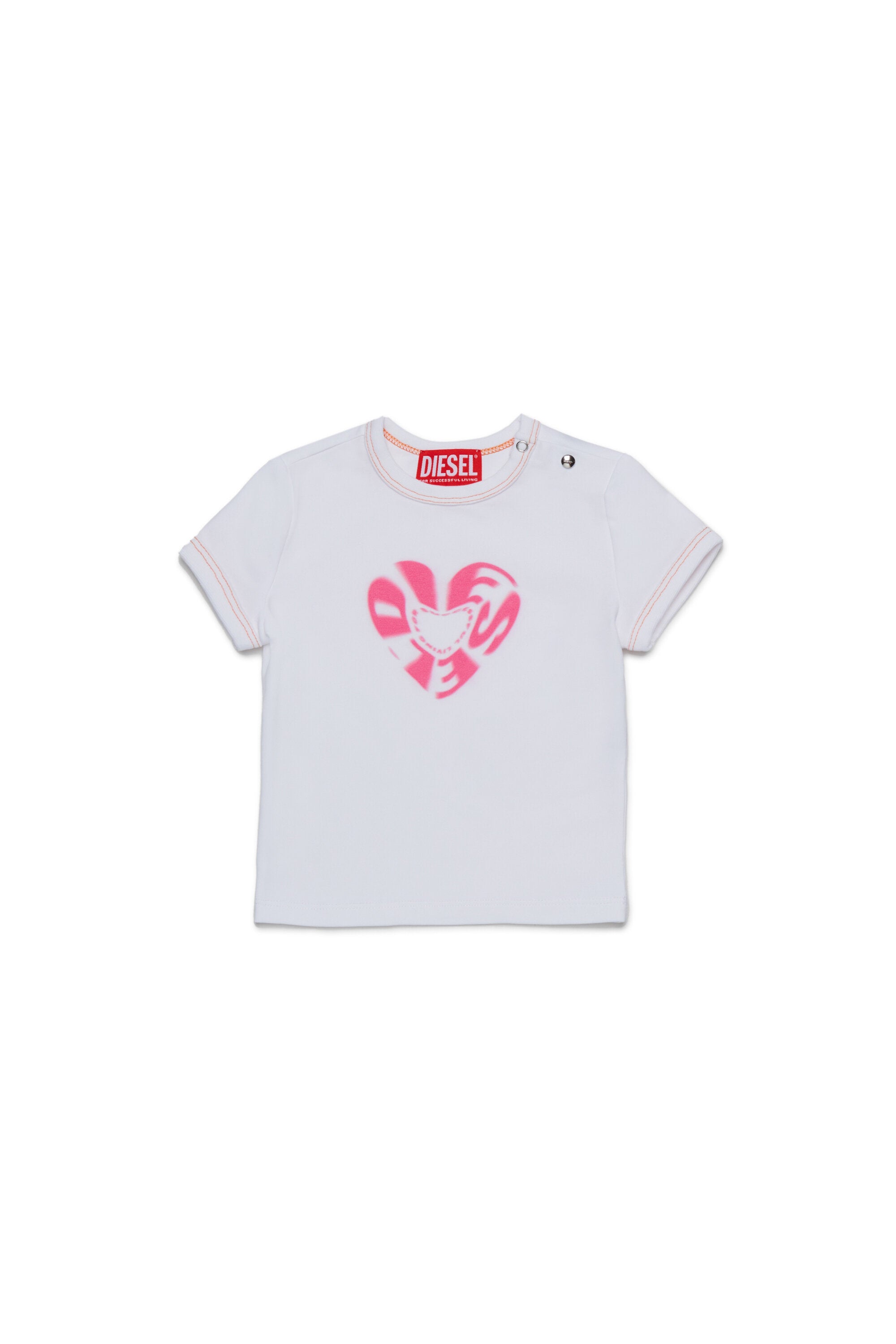 Camiseta de punto elástico con gráfico Diesel Heart