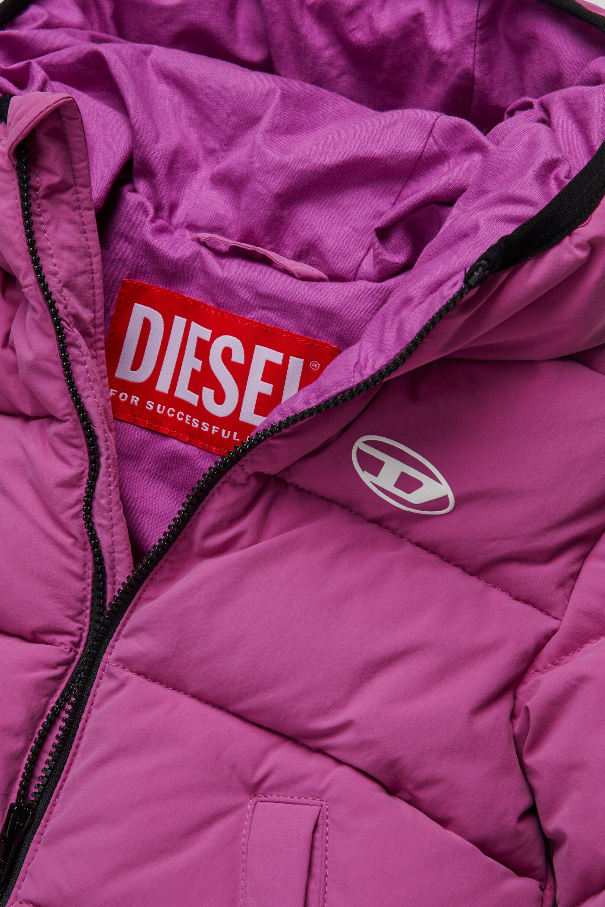 Oval D branded short padded jacket