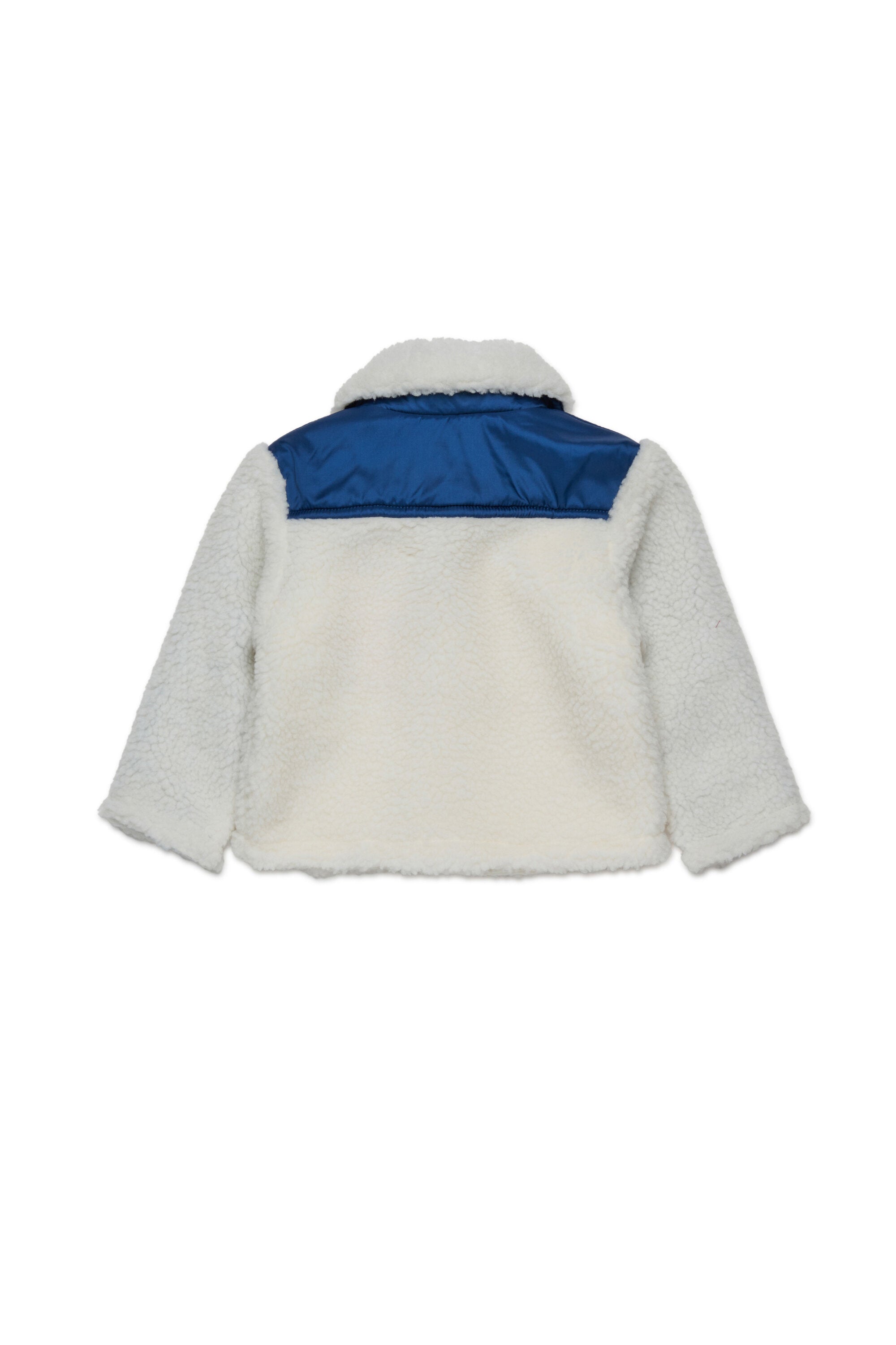 Chaqueta Teddy con inserciones en contraste