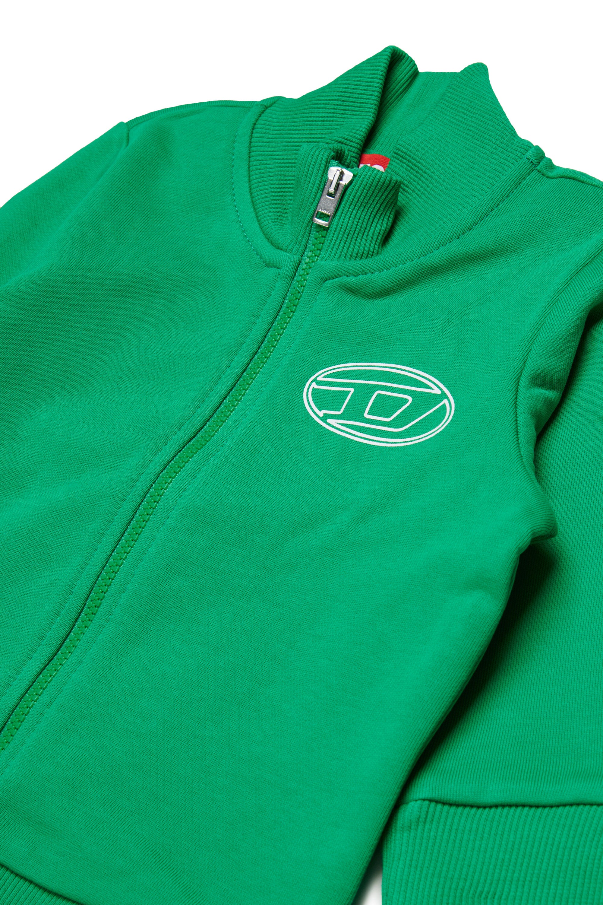 Full zip sweatshirt with Oval D maxi logo