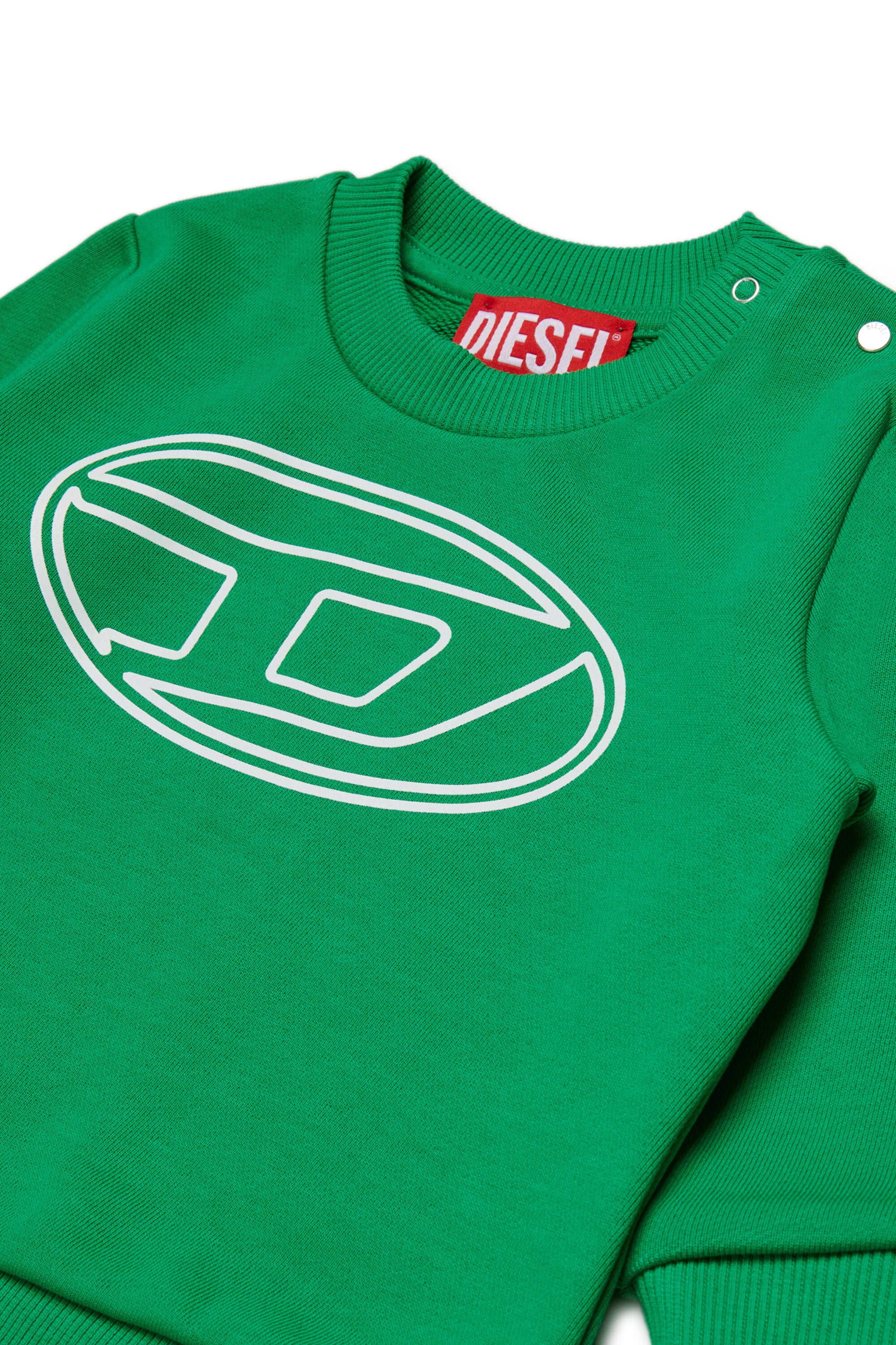 Crew-neck sweatshirt with Oval D maxi logo