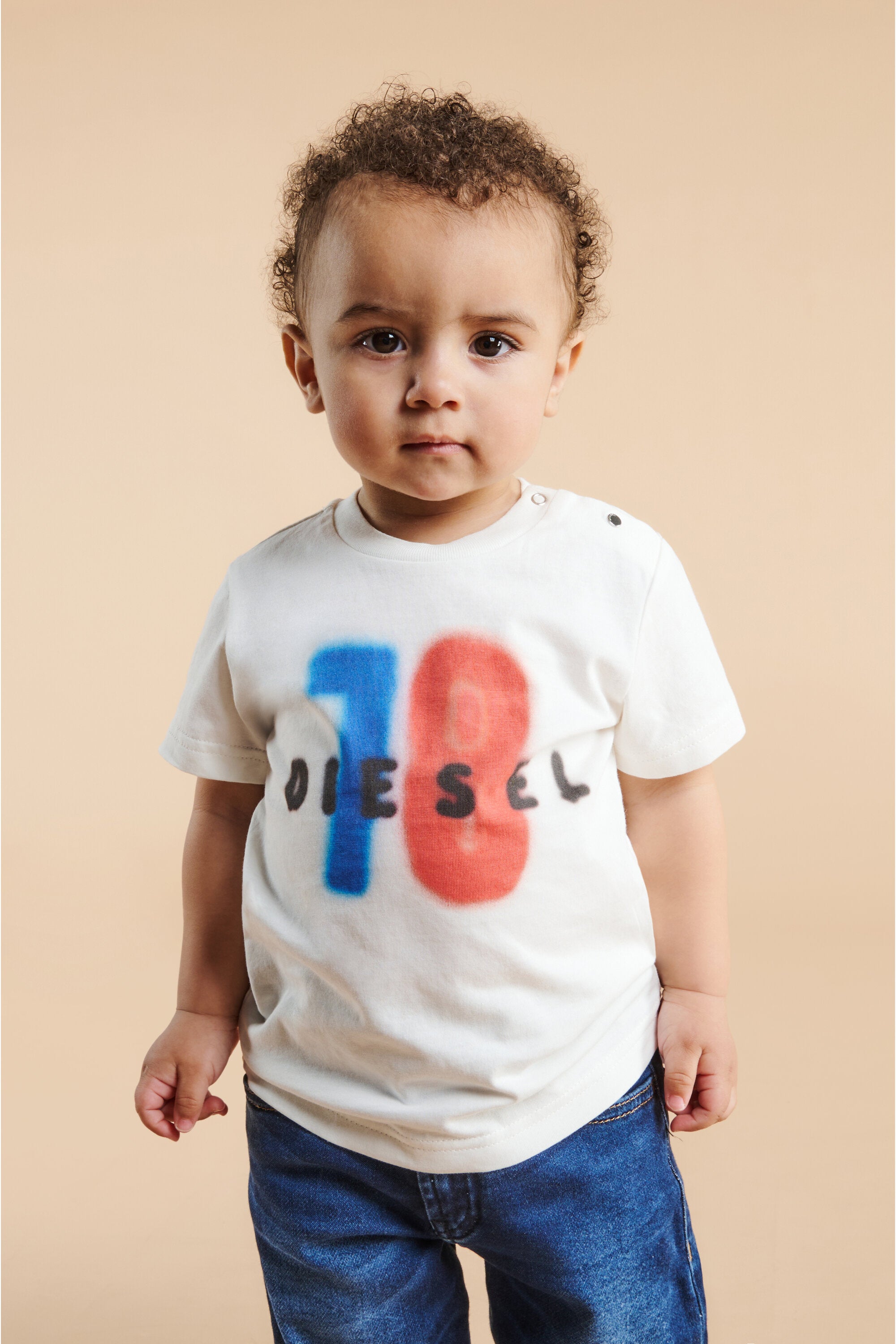 Camiseta de jersey con gráfico desteñido Diesel 78