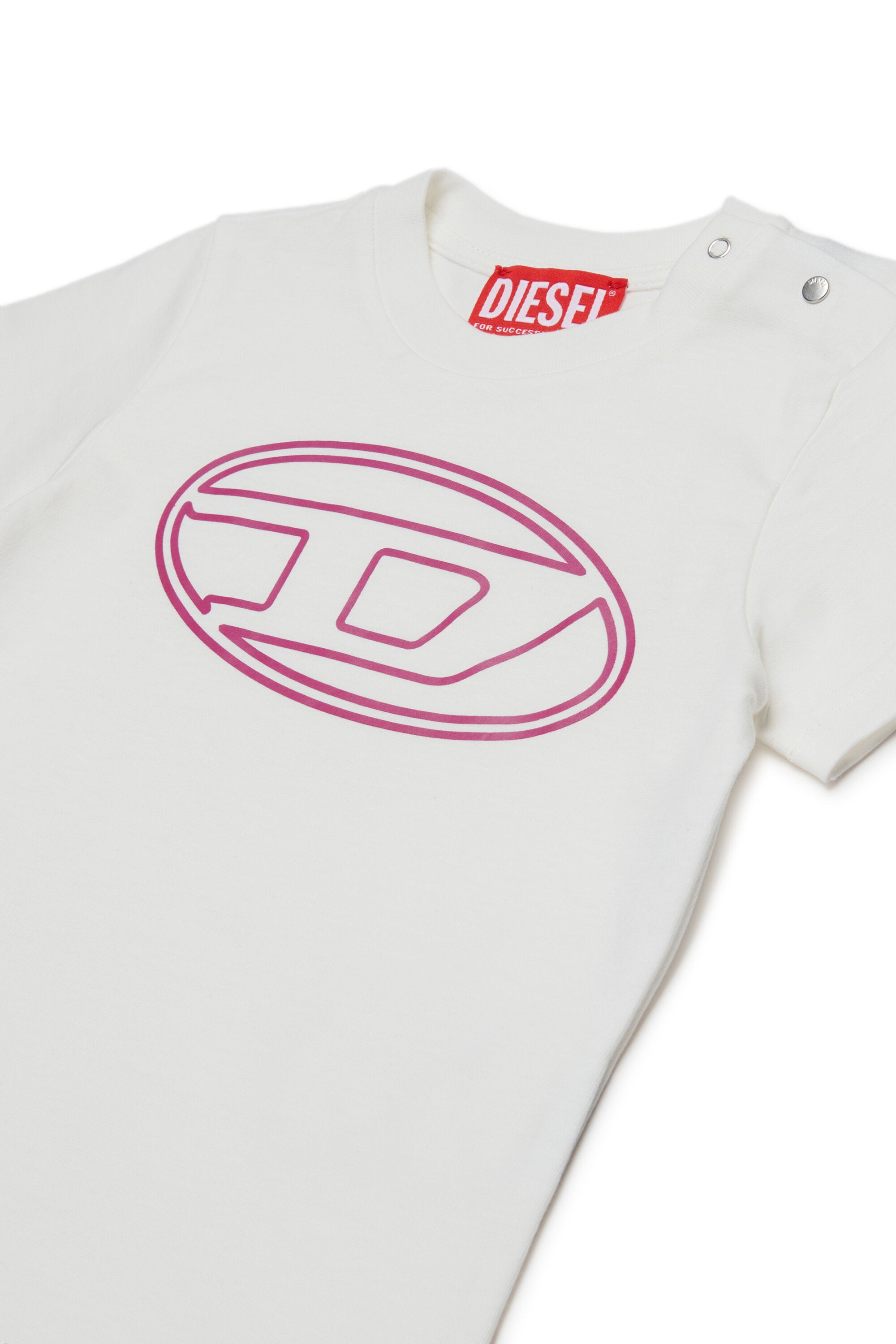 Jersey T-shirt with branded Oval D maxi logo