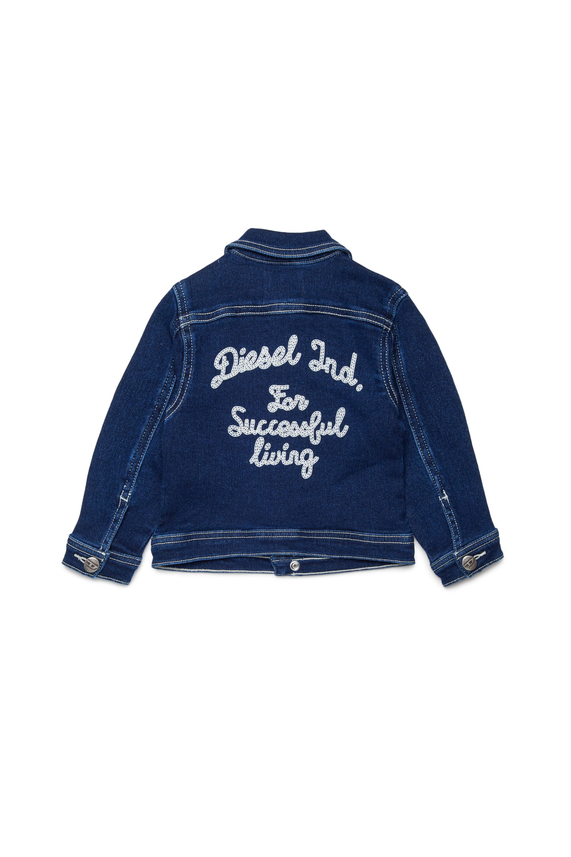 Chaqueta vaquera con logo estampado